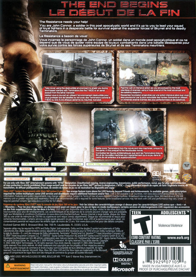 Terminator Salvation - Xbox 360 [Pre-Owned] Video Games Warner Bros. Interactive Entertainment   