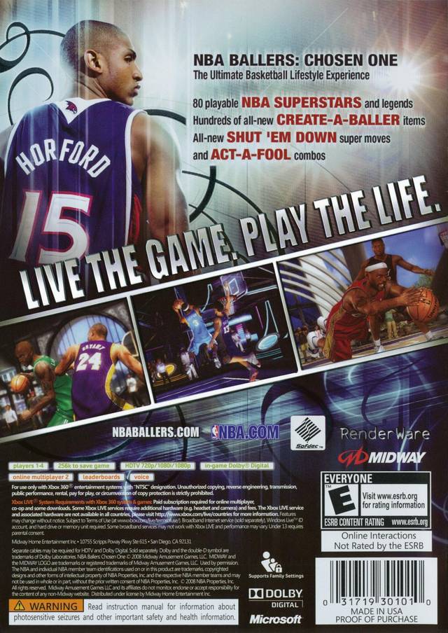 NBA Ballers: Chosen One - Xbox 360 [Pre-Owned] Video Games Midway   