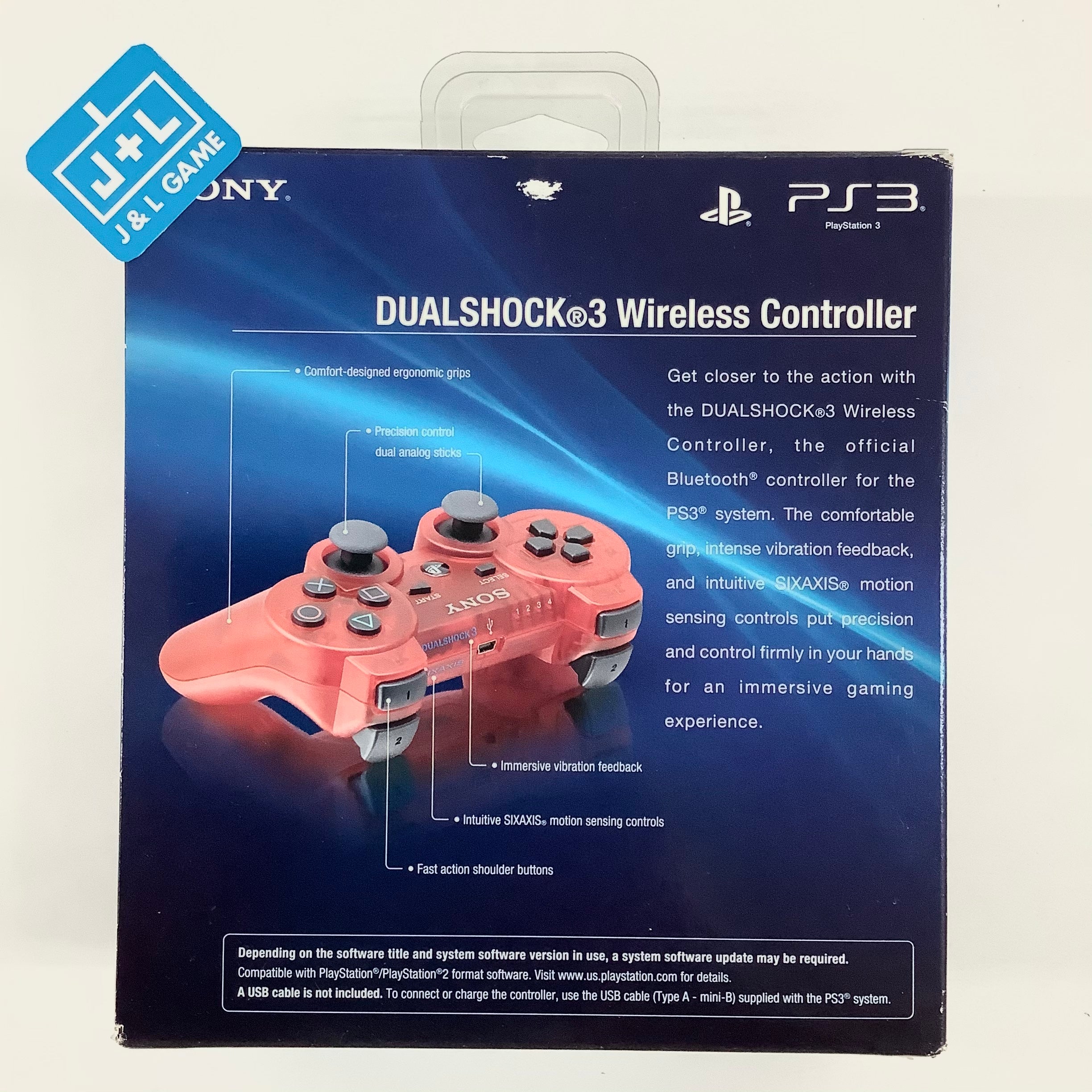 SONY PlayStation 3 Dualshock 3 Wireless Controller (Crimson Red) - (PS3) PlayStation 3 Accessories SONY   