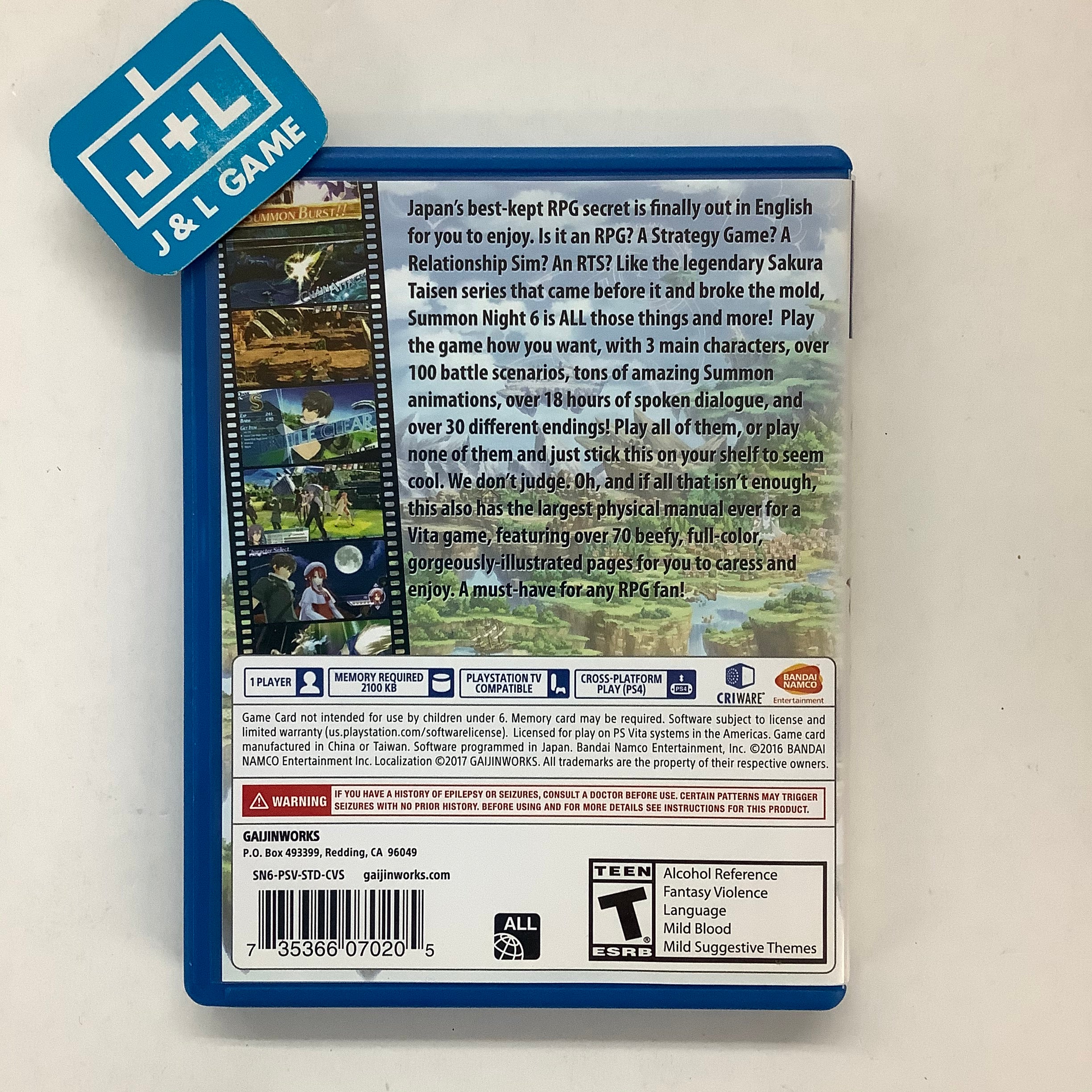 Summon Night 6: Lost Borders - (PSV) PlayStation Vita [Pre-Owned] Video Games Gaijinworks   
