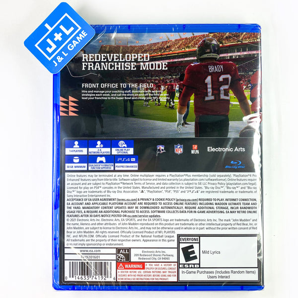 Madden NFL 22 - (PS4) PlayStation 4 – J&L Video Games New York City