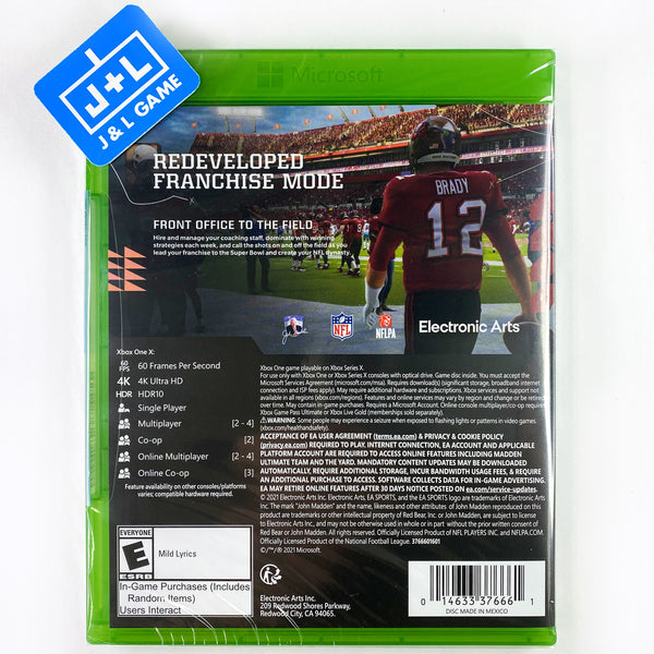 Madden NFL 22 - (XB1) Xbox One – J&L Video Games New York City