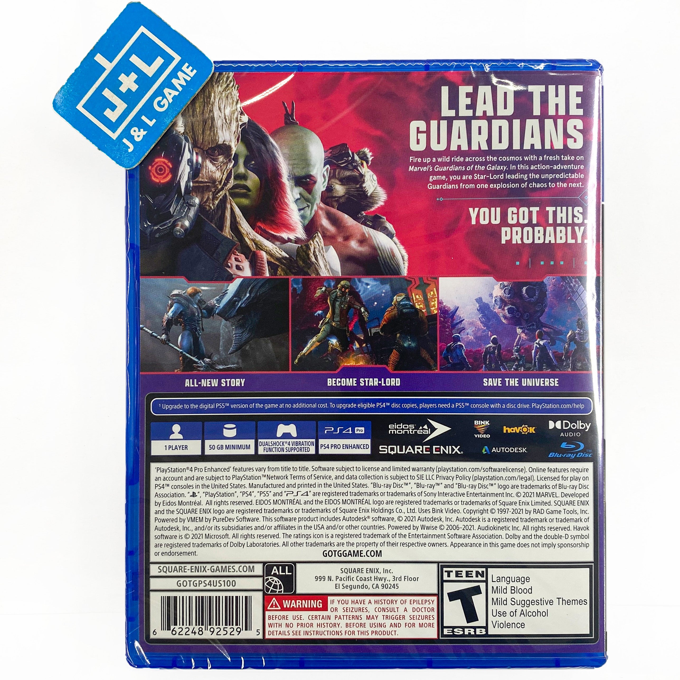 Marvel’s Guardians of the Galaxy - (PS4) PlayStation 4 Video Games Square Enix   