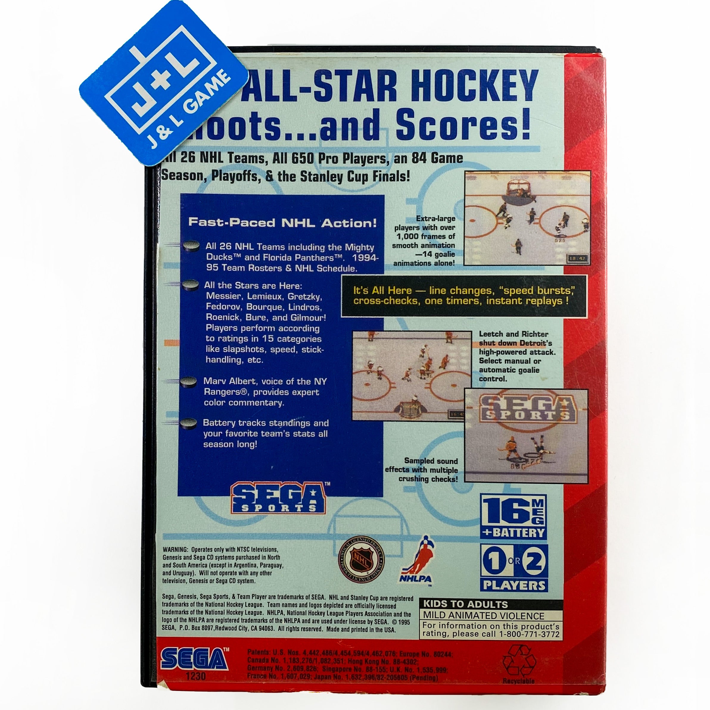 NHL All-Star Hockey '95 - SEGA Genesis [Pre-Owned] Video Games Sega   