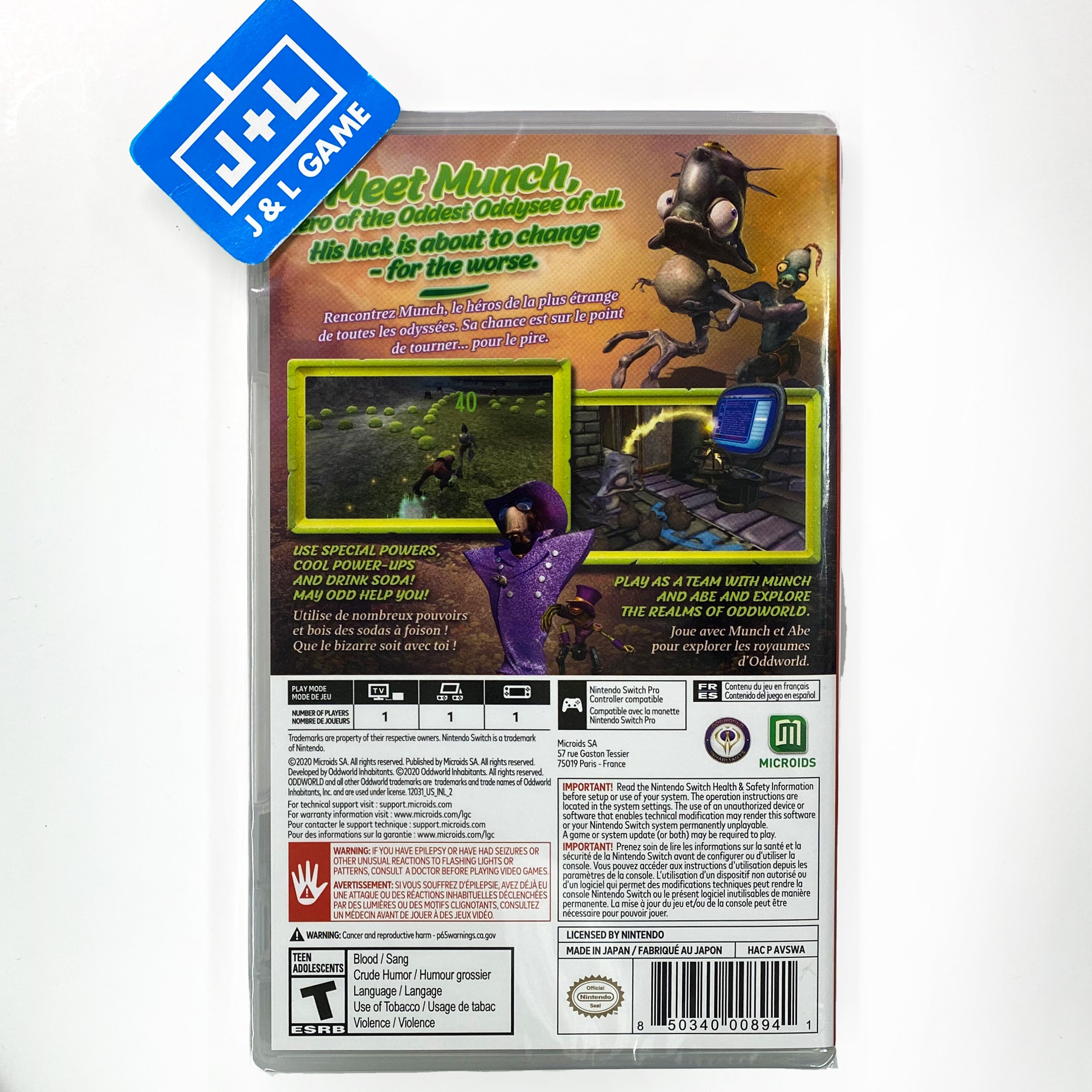 Oddworld: Munch's Oddysee - (NSW) Nintendo Switch Video Games Microids   