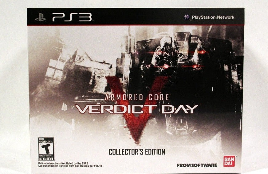 Armored Core Verdict Day Namco Exclusive Collectors Edition 95/250 - (PS3) Playstation 3 Video Games Namco   