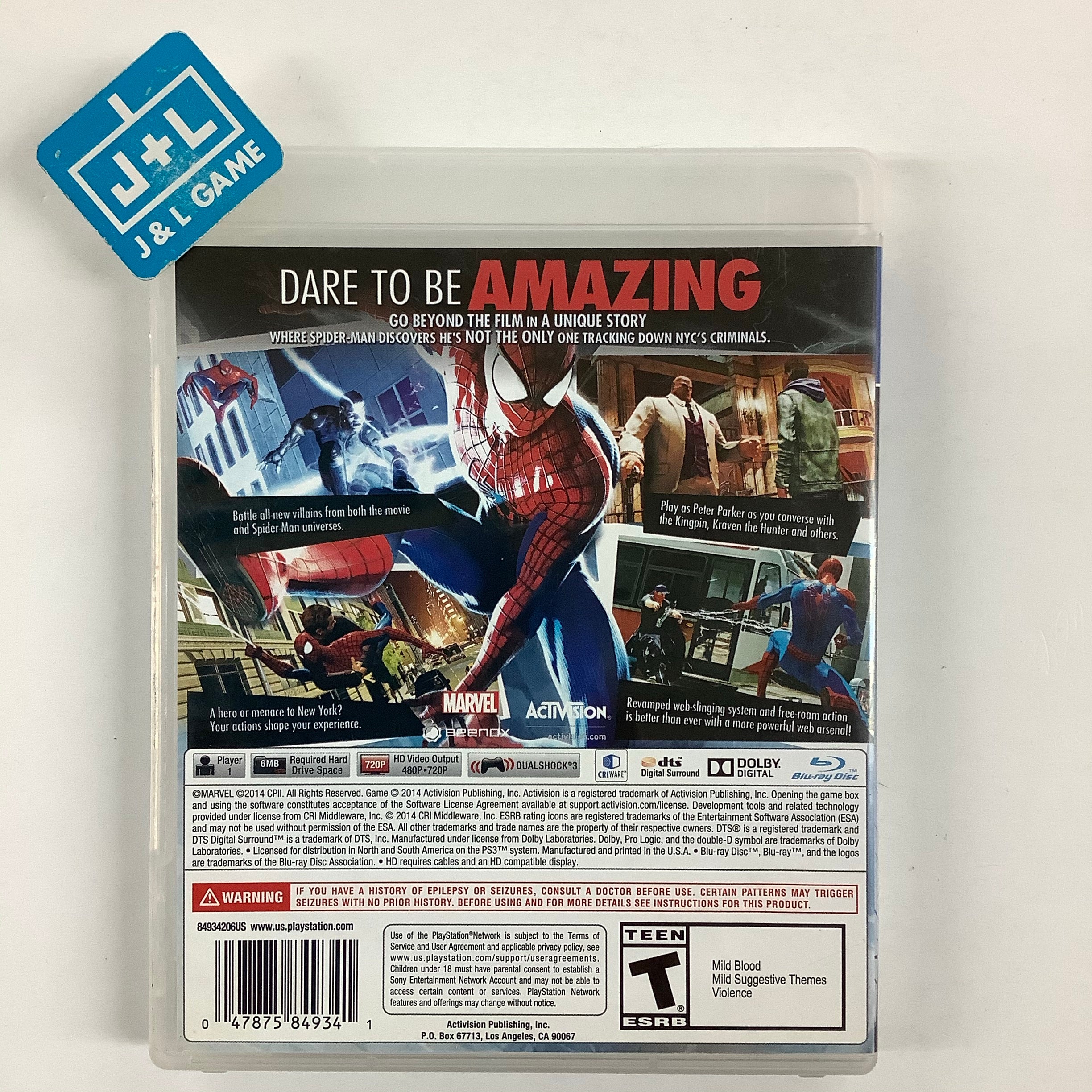 The Amazing Spider-Man 2 - (PS3) PlayStation 3 [Pre-Owned] Video Games Destineer   
