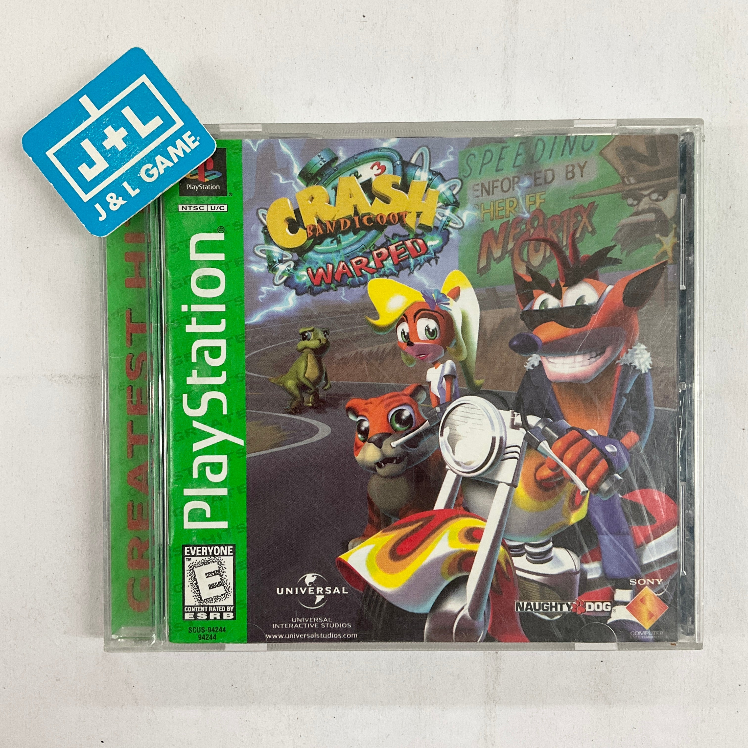 Crash Bandicoot 3: Warped (Greatest Hits) (PS1) PlayStation