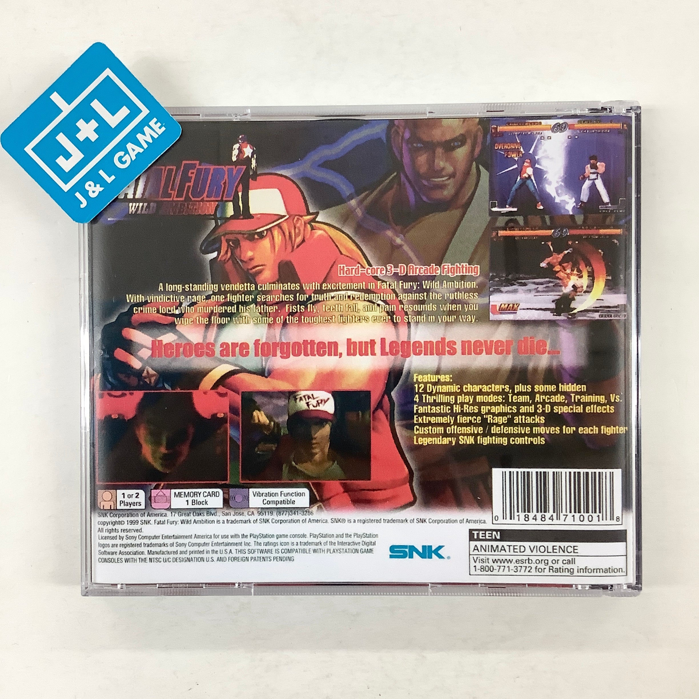 Fatal Fury: Wild Ambition - (PS1) PlayStation 1 [Pre-Owned] Video Games SNK   