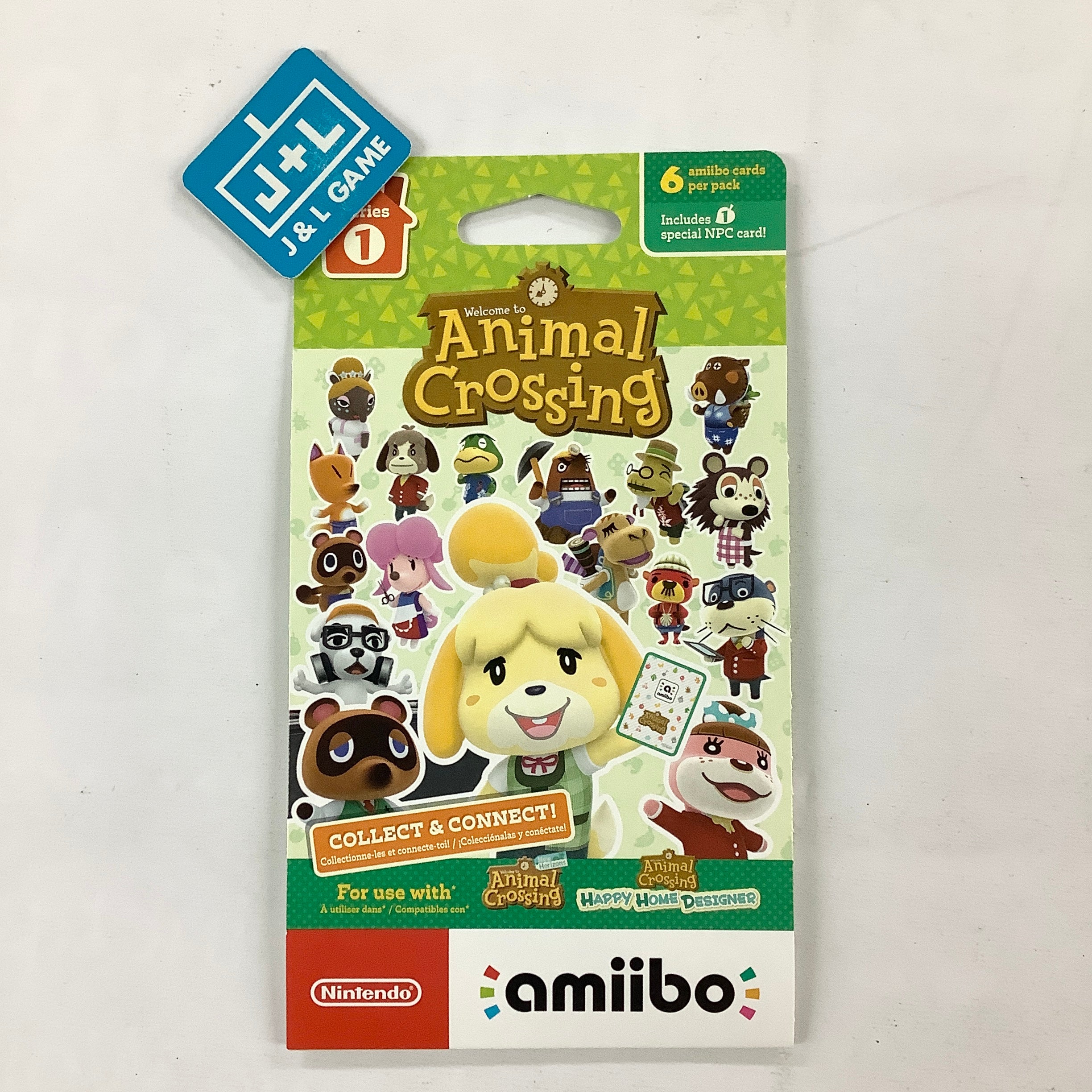 Animal Crossing Cards Series 1 (Pack of 6 cards) Nintendo Amiibo