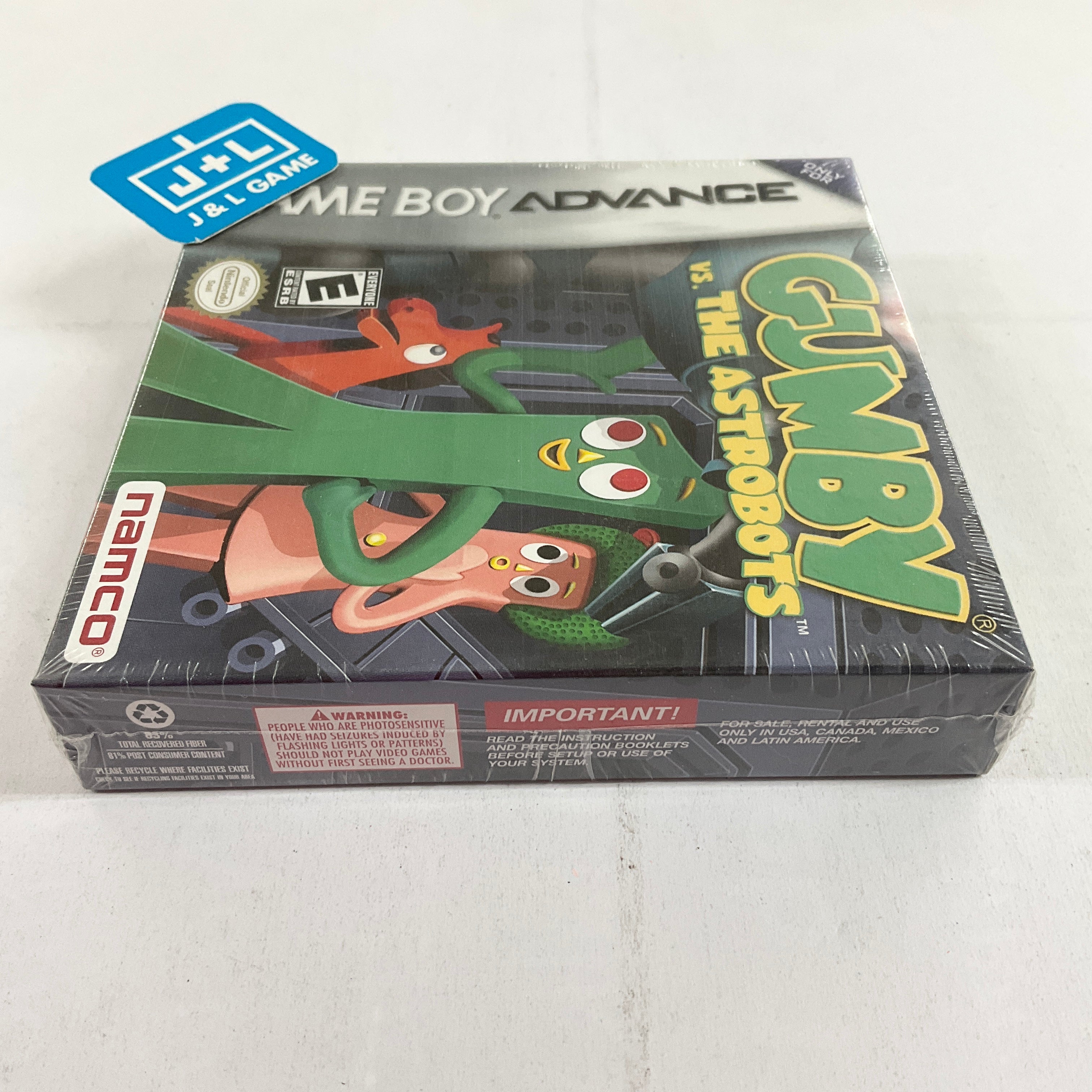 Gumby vs. the Astrobots - (GBA) Game Boy Advance Video Games Namco   
