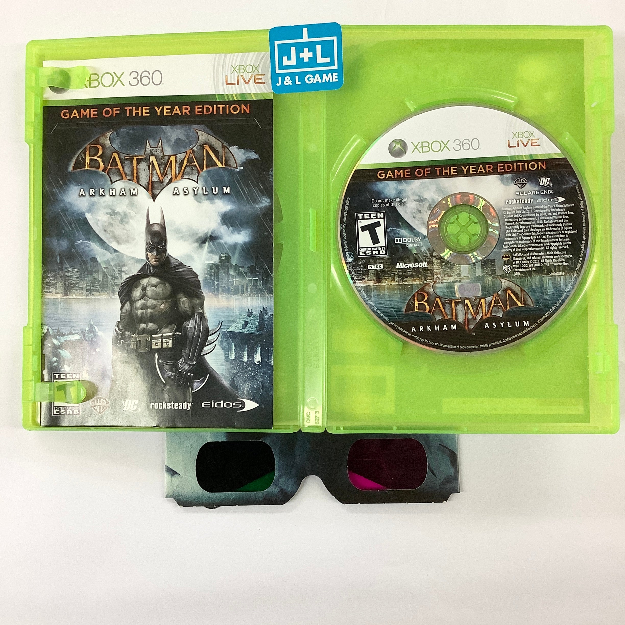 Batman: Arkham Asylum - Game of the Year Edition - Xbox 360 [Pre-Owned] Video Games Warner Bros. Interactive Entertainment   