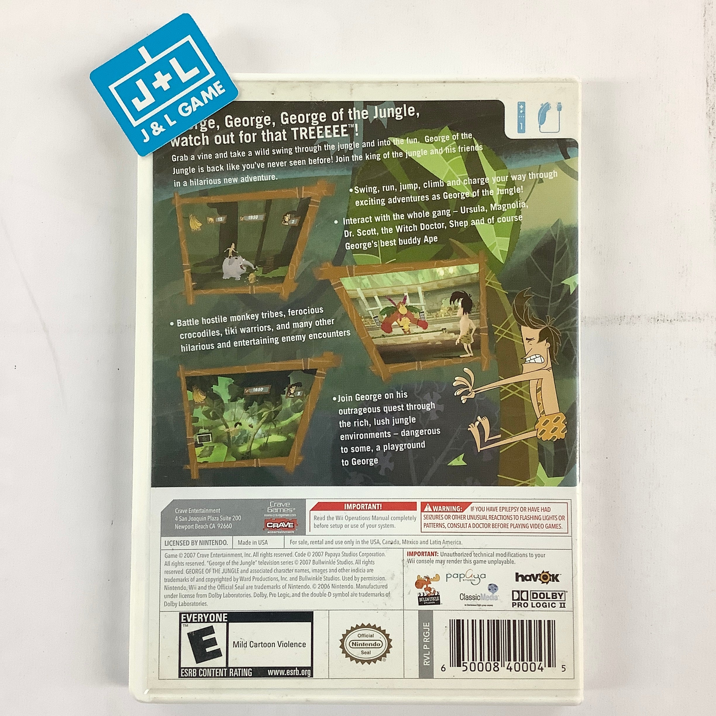 George of the Jungle and the Search for the Secret - Nintendo Wii [Pre-Owned] Video Games Crave   