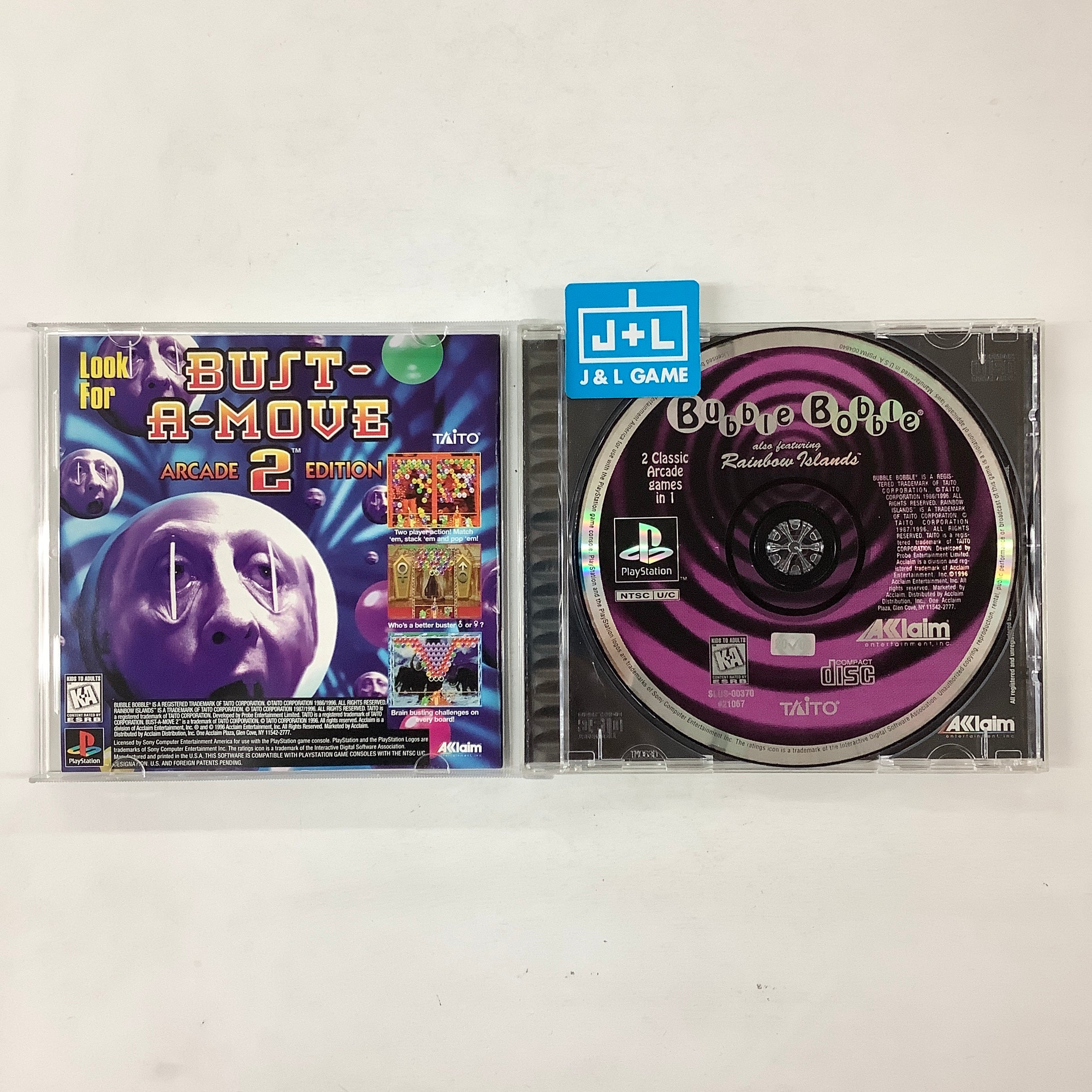 Bubble Bobble also featuring Rainbow Islands - (PS1) PlayStation 1 [Pre-Owned] Video Games Acclaim   