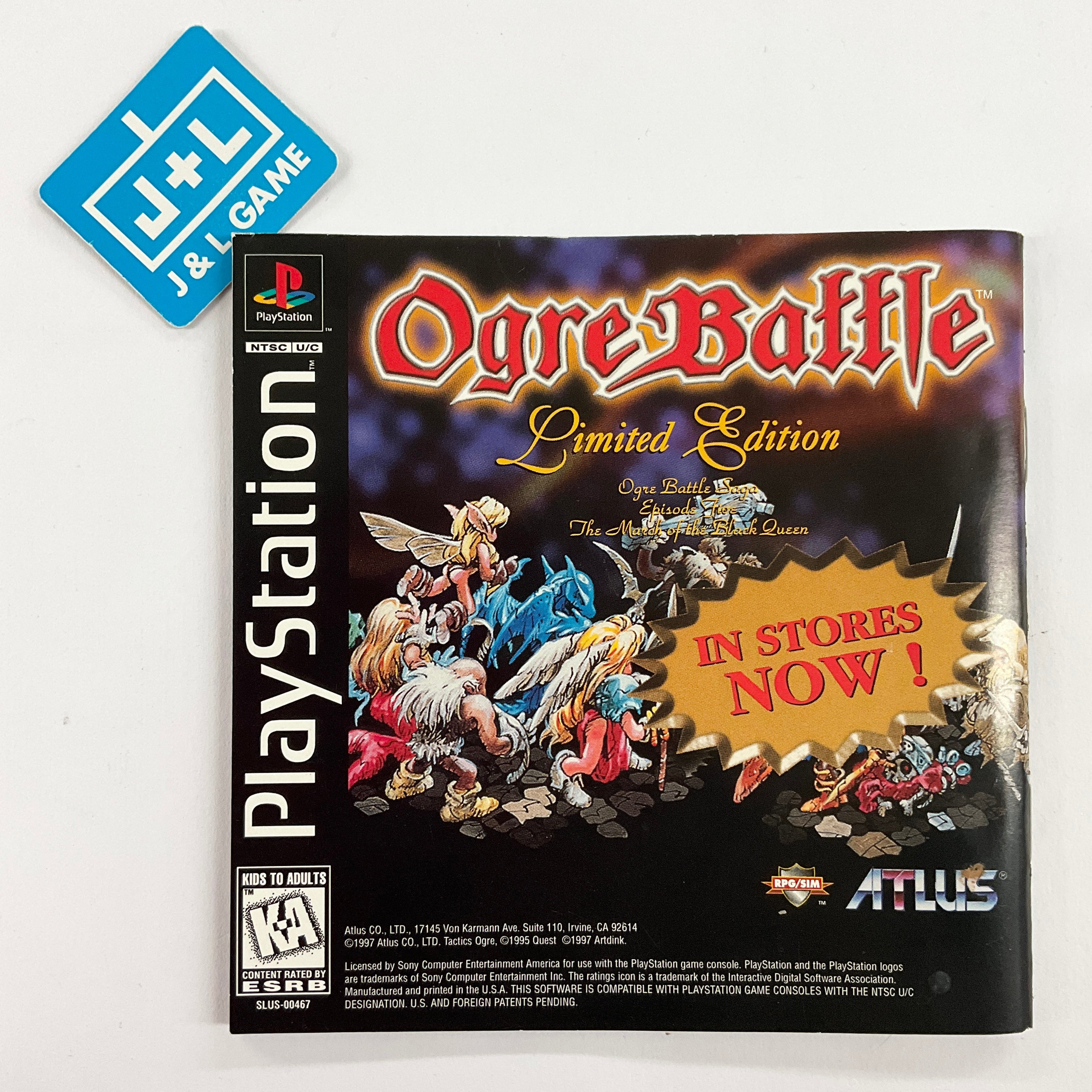 Tactics Ogre - (PS1) PlayStation 1 [Pre-Owned] Video Games Atlus   
