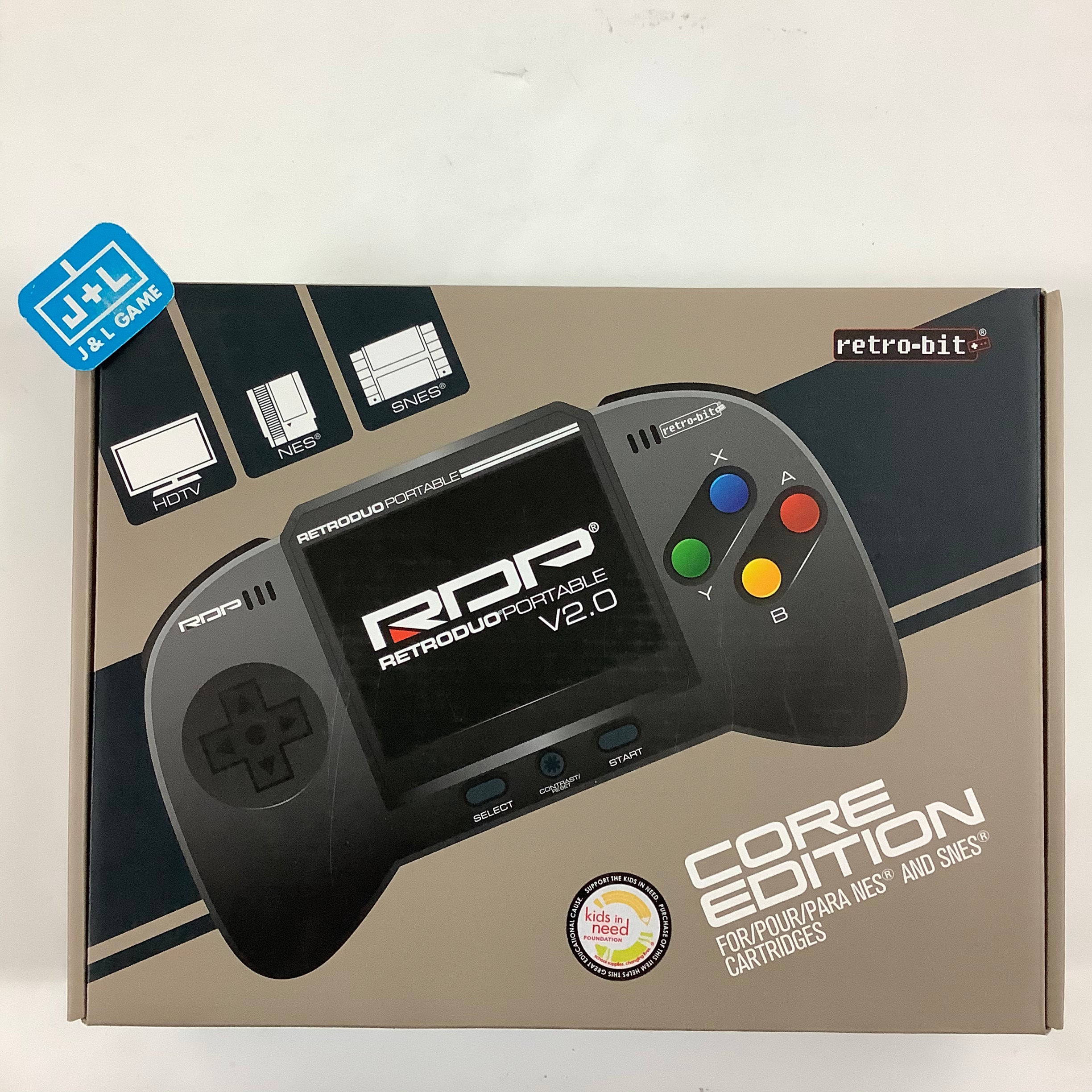 Retro-Bit RetroDuo Portable V2.0 Core Edition (Black) - (SNES) Super Nintendo & (NES) Nintendo Entertainment System CONSOLE Hyperkin