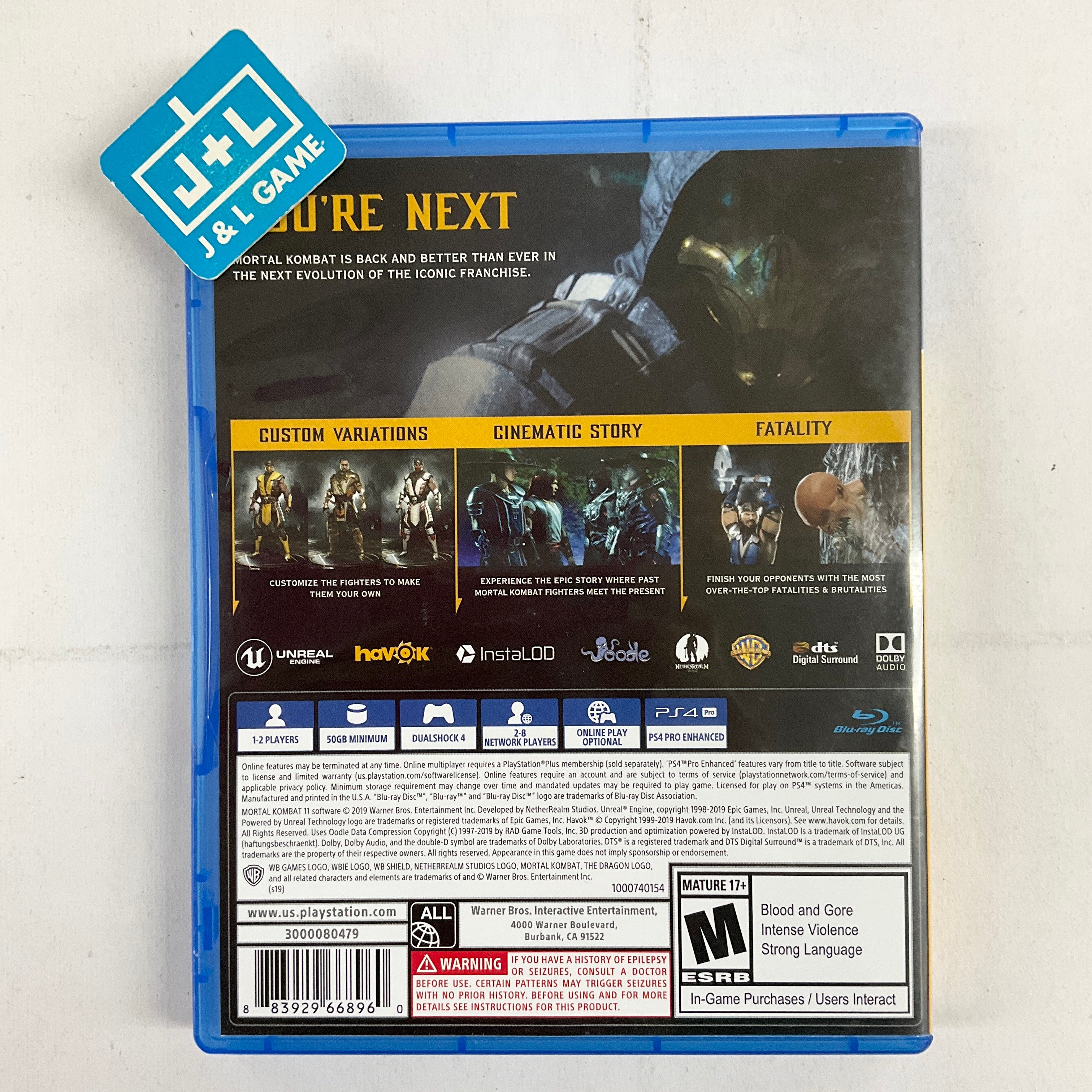 Mortal Kombat 11 - (PS4) PlayStation 4 [Pre-Owned] Video Games WB Games   