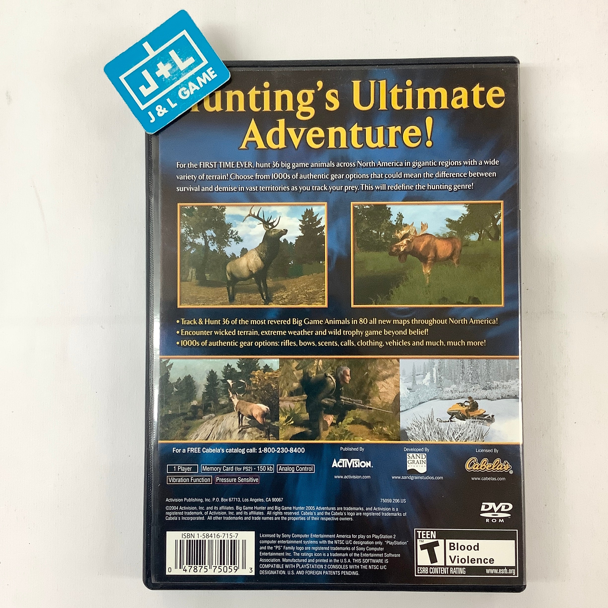 Cabela's Big Game Hunter 2005 Adventures - (PS2) PlayStation 2 [Pre-Owned] Video Games Activision   