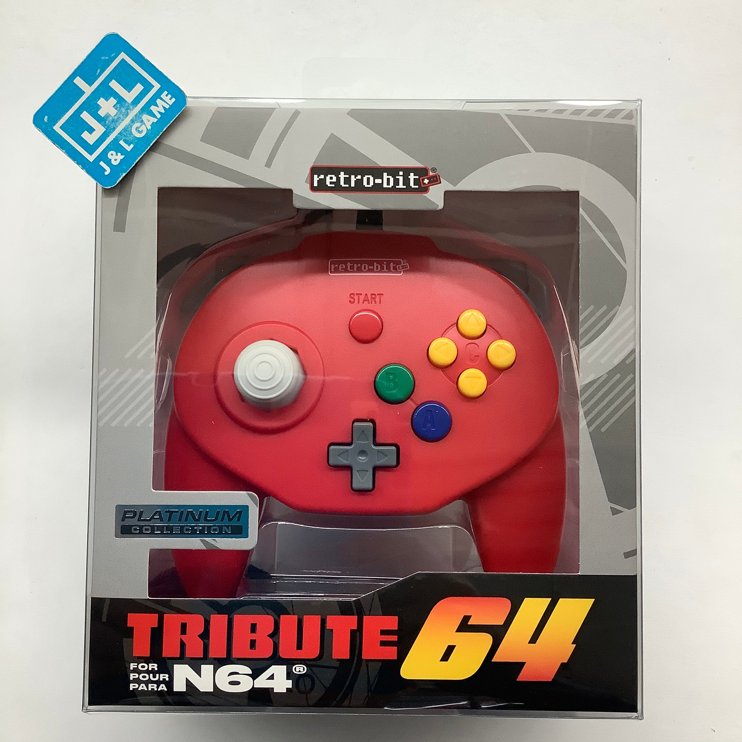 Retro-Bit Tribute 64  Controller (Red) - Nintendo 64 Accessories Retro-Bit   
