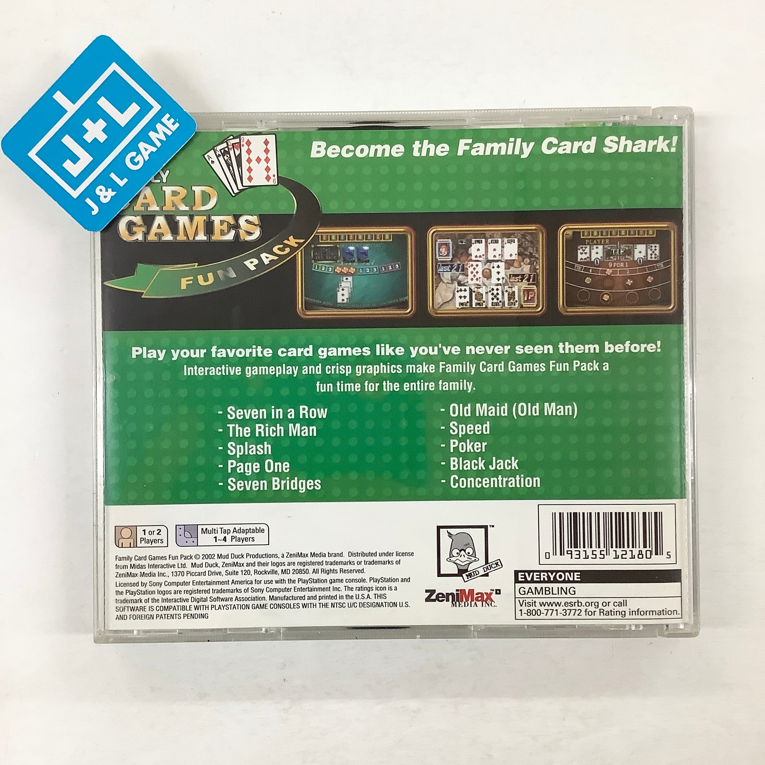 Family Card Games Fun Pack - (PS1) PlayStation 1 [Pre-Owned] Video Games Mud Duck Productions   