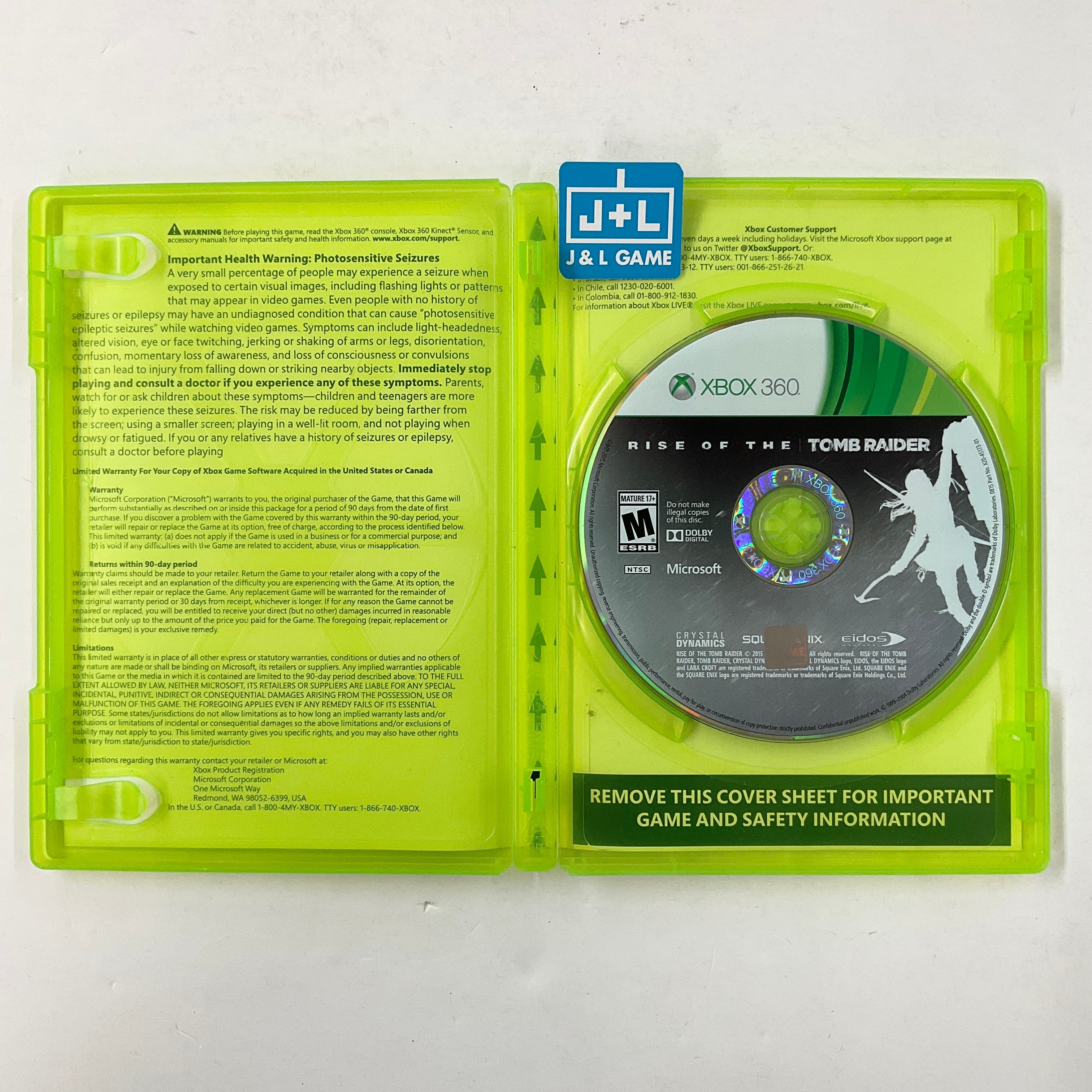 Rise of the Tomb Raider - Xbox 360 [Pre-Owned] Video Games Crystal Dynamics   