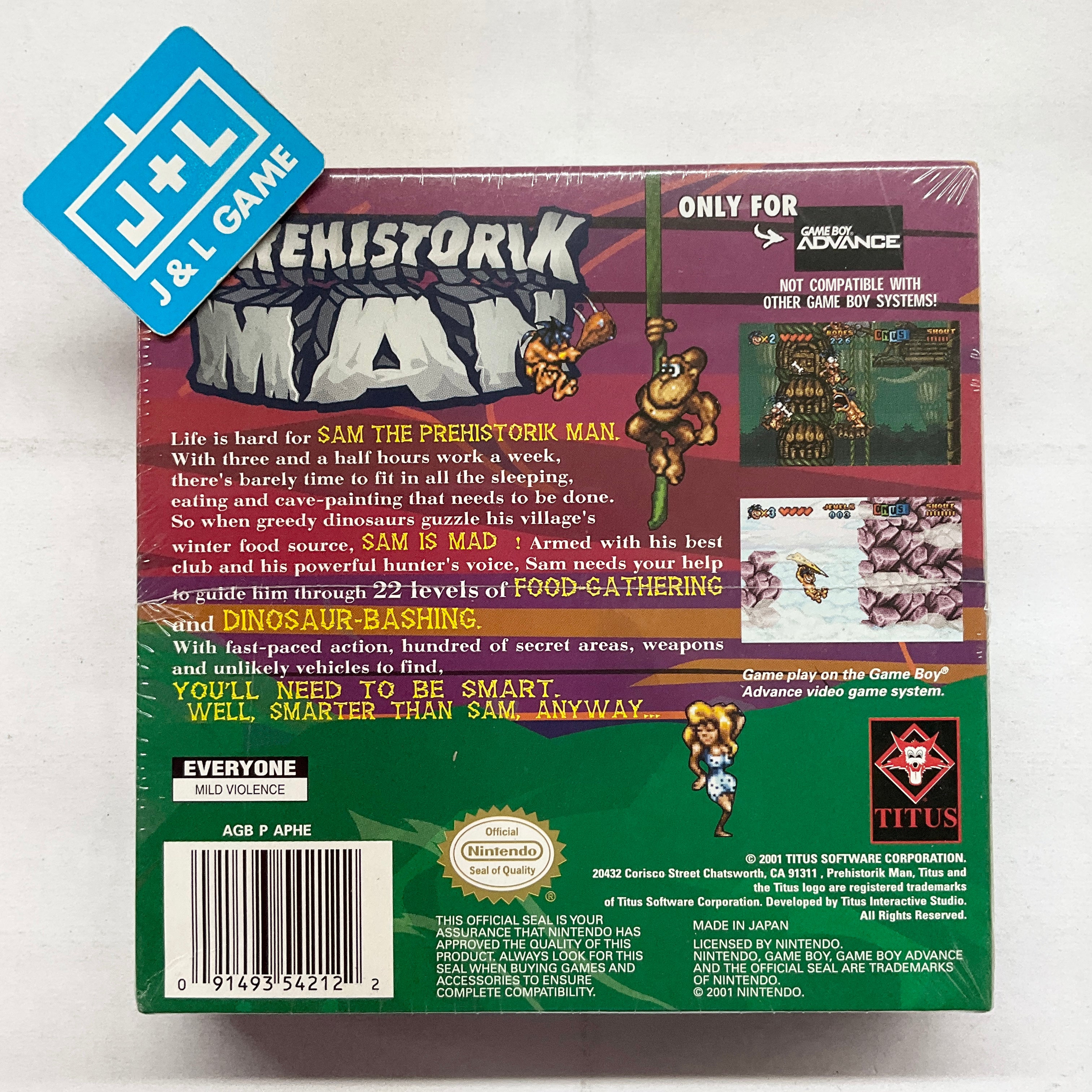 Prehistorik Man - (GBA) Game Boy Advance Video Games Titus Software   