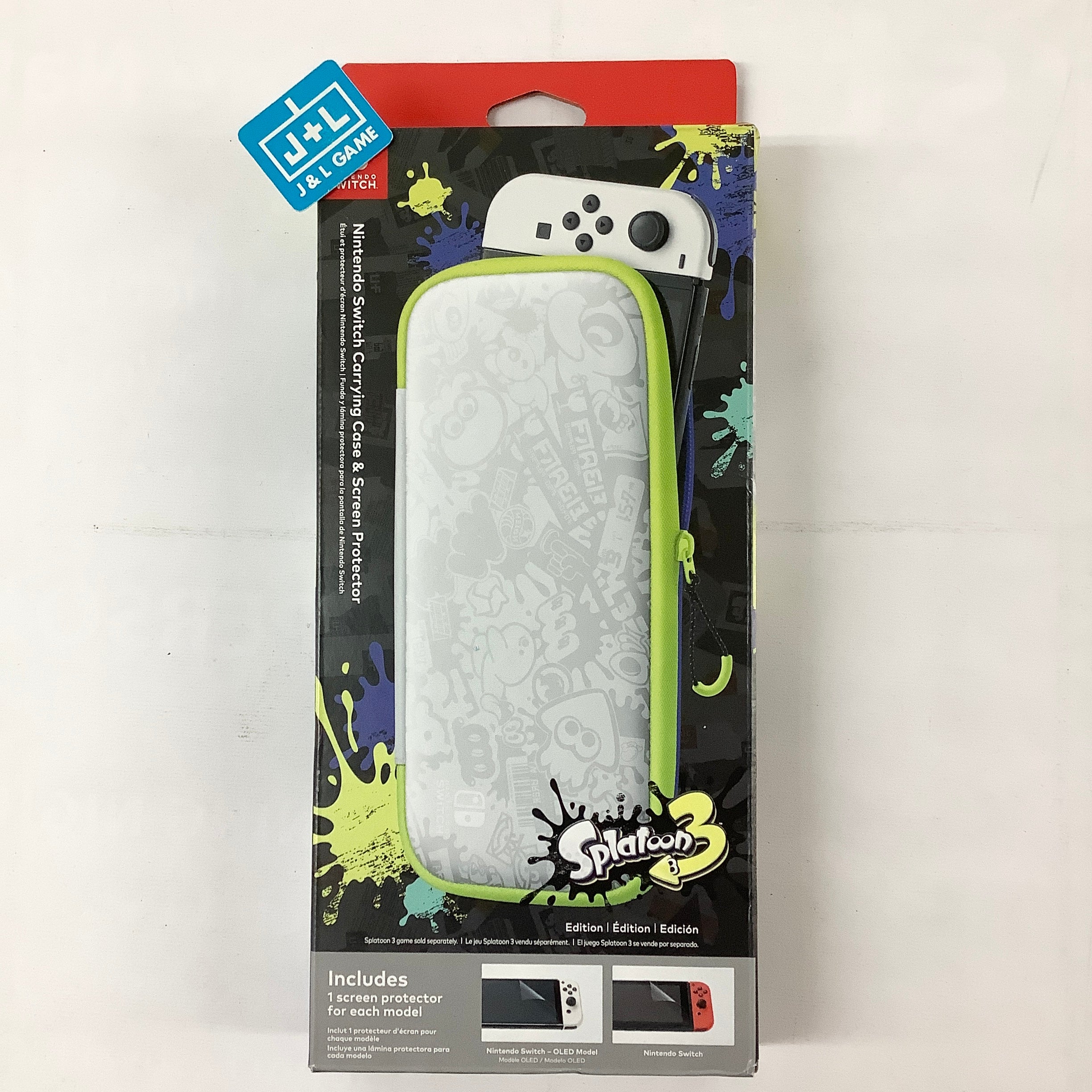 Nintendo Switch Carrying Case & Screen Protector (Splatoon 3 Edition) - (NSW) Nintendo Switch Accessories Nintendo