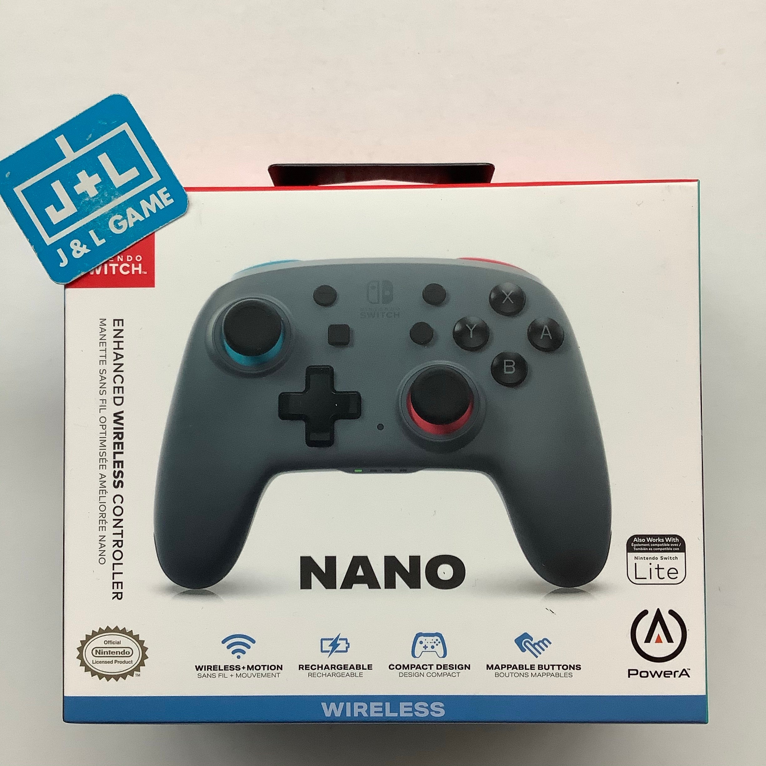 PowerA Enhanced Wireless Controller (Nano Grey Neon) - (NSW) Nintendo Switch Accessories PowerA