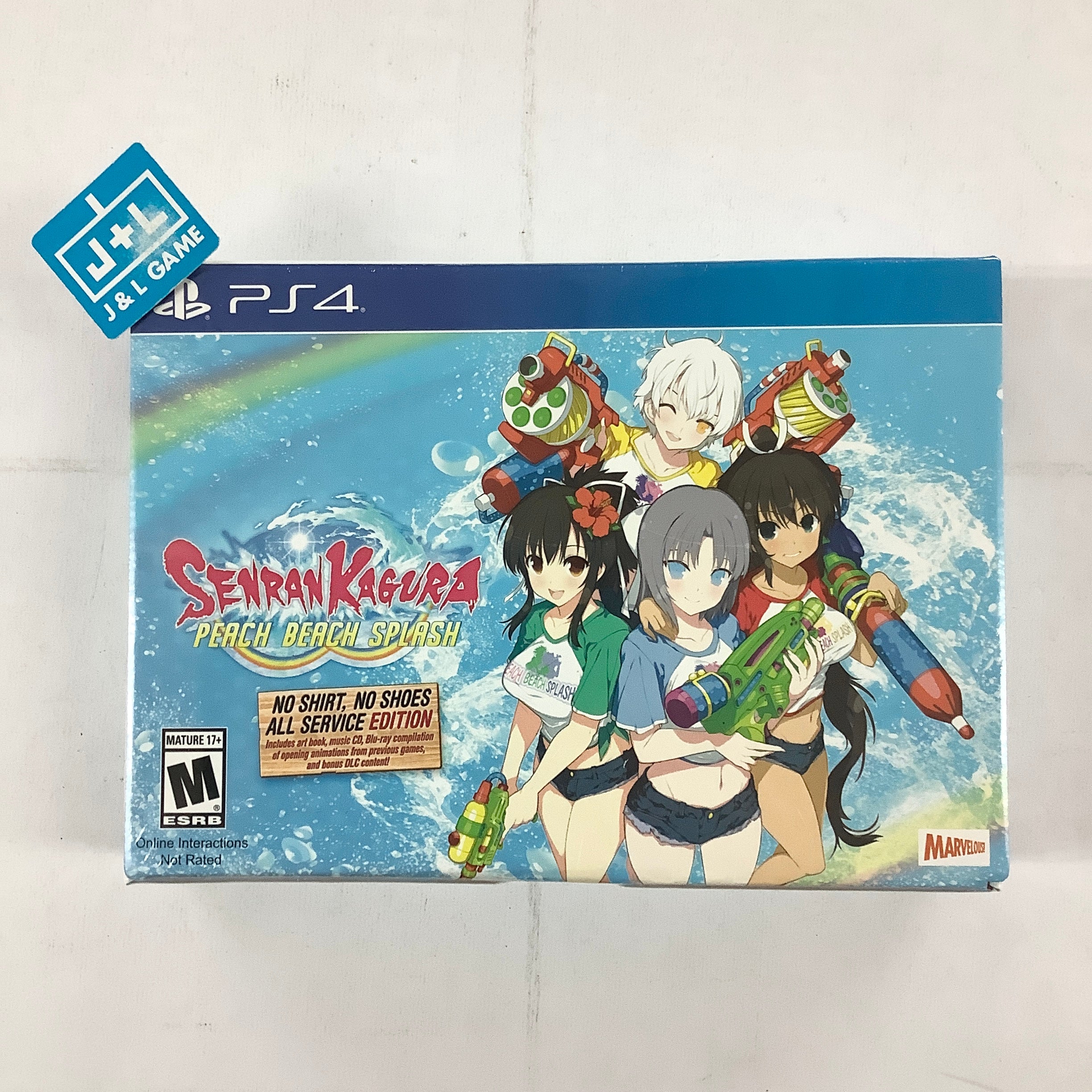 Senran Kagura: Peach Beach Splash (No Shirt, No Shoes, All Service Edition) - (PS4) PlayStation 4 Video Games XSEED Games