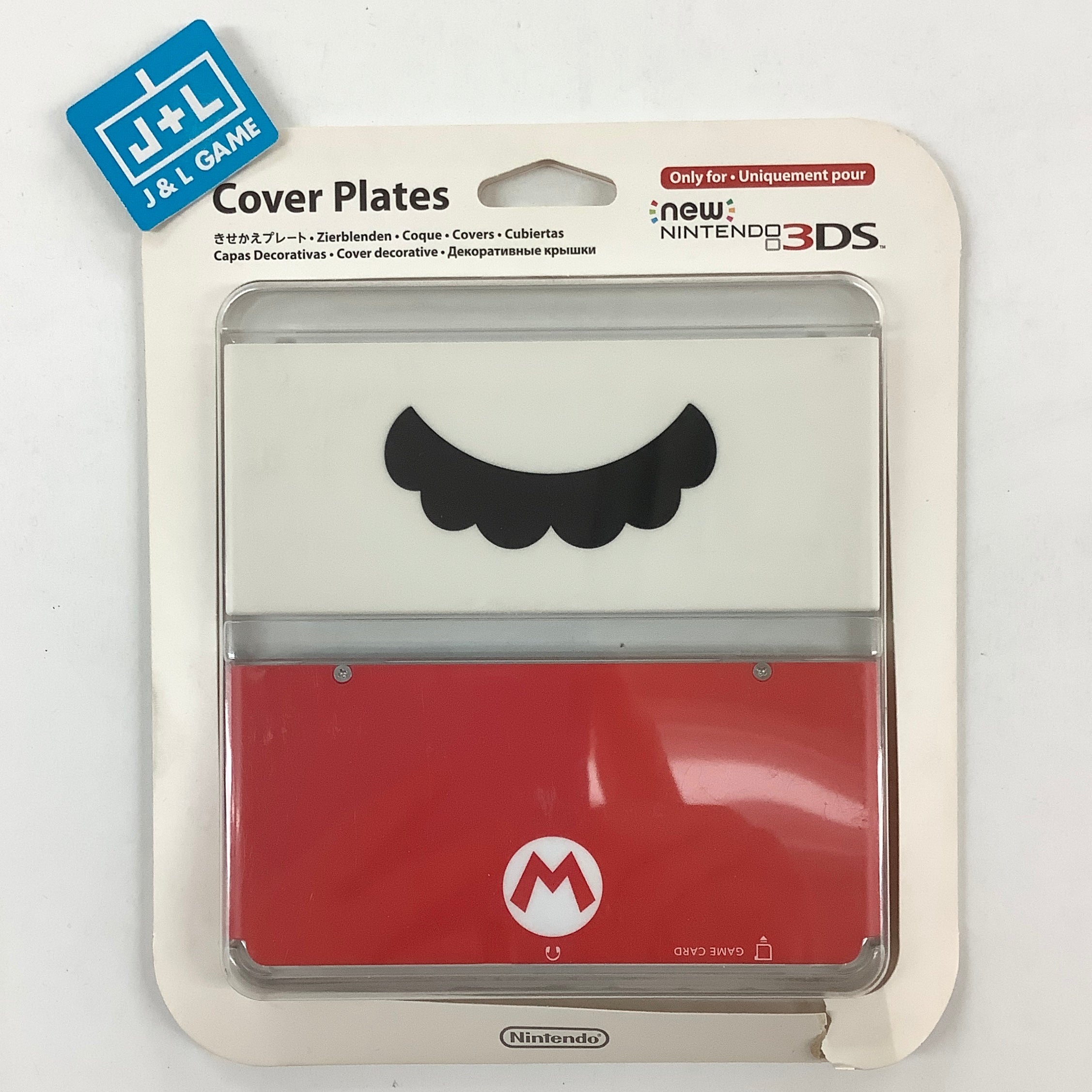 New Nintendo 3DS Cover Plates No.047 (Mario Mustache) - New Nintendo 3DS (Japanese Import) Accessories Nintendo