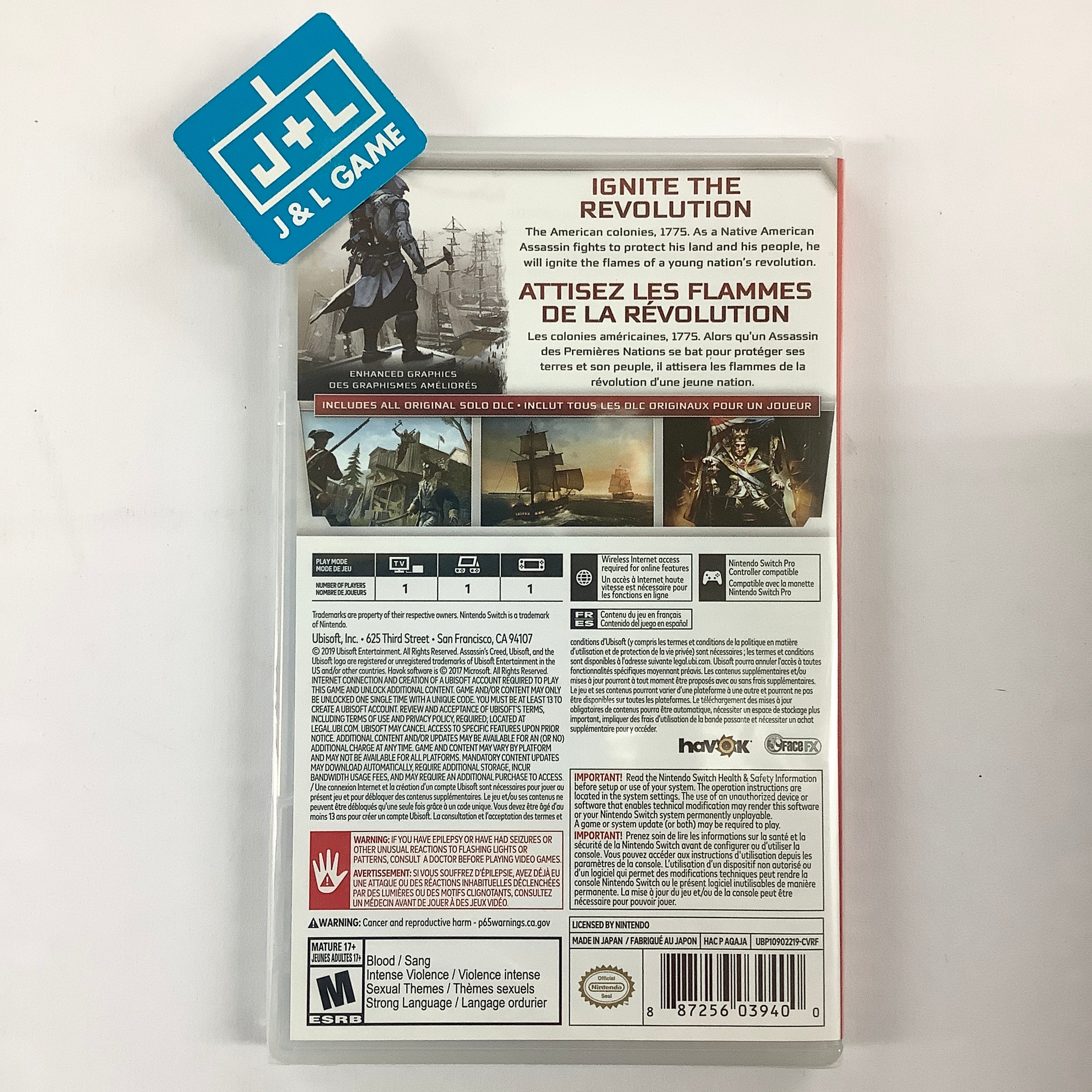 Assassin's Creed III: Remastered - (NSW) Nintendo Switch Video Games Ubisoft   