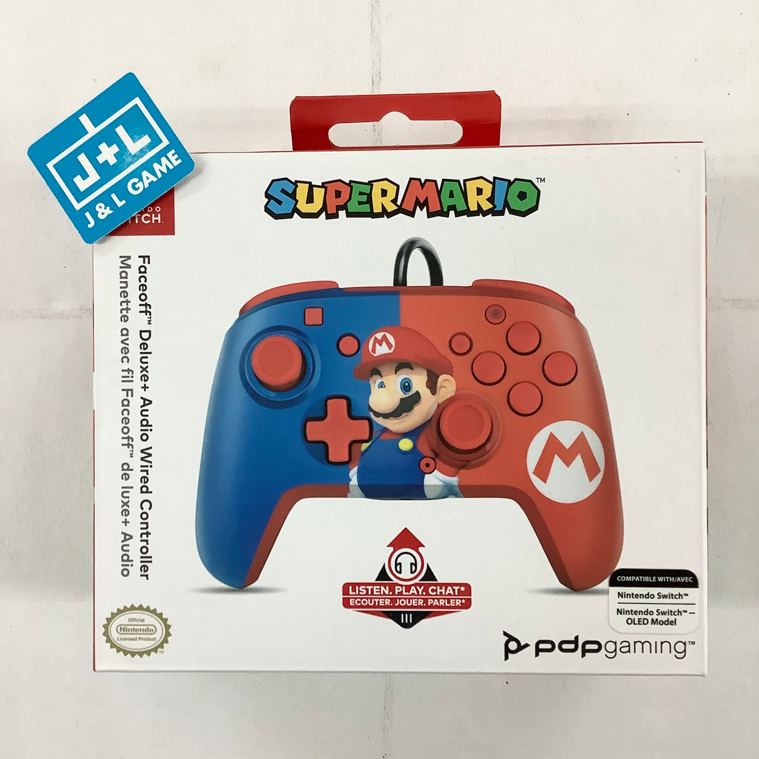 PDP Faceoff Deluxe+ Audio Wired Controller (Power Pose Mario) - (NSW) Nintendo Switch Accessories PDP