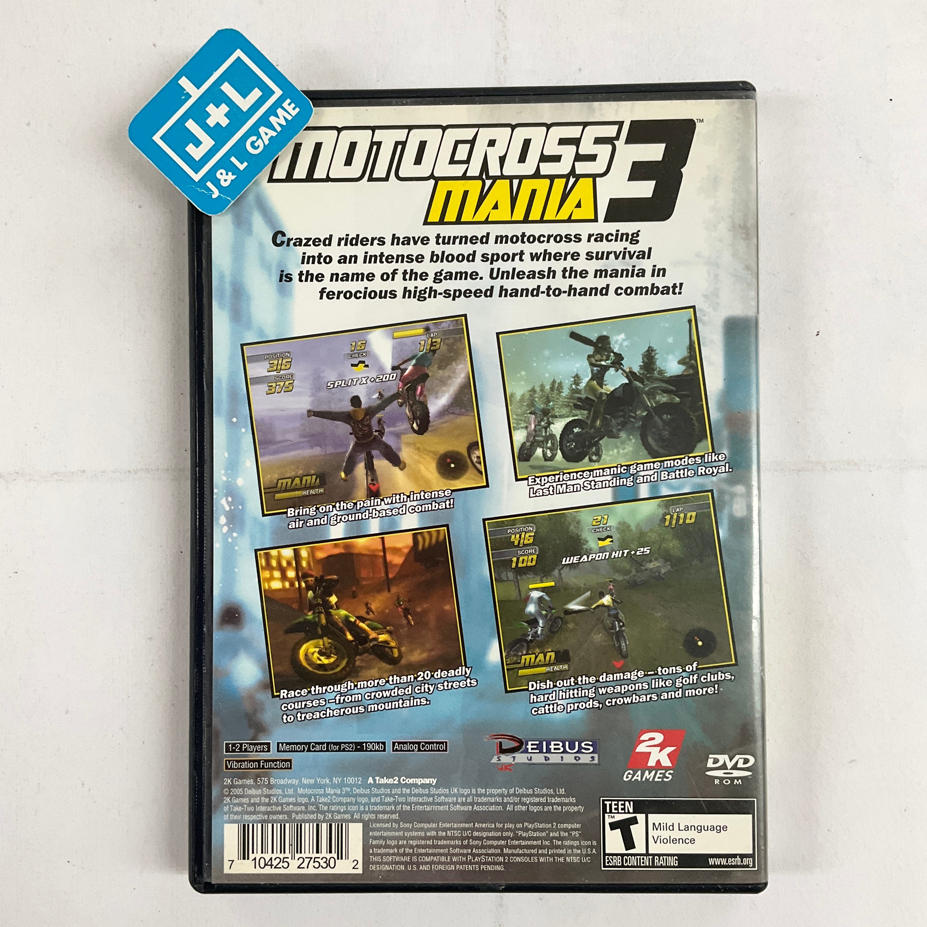 Motocross Mania 3 - (PS2) PlayStation 2 [Pre-Owned] Video Games Global Star Software   