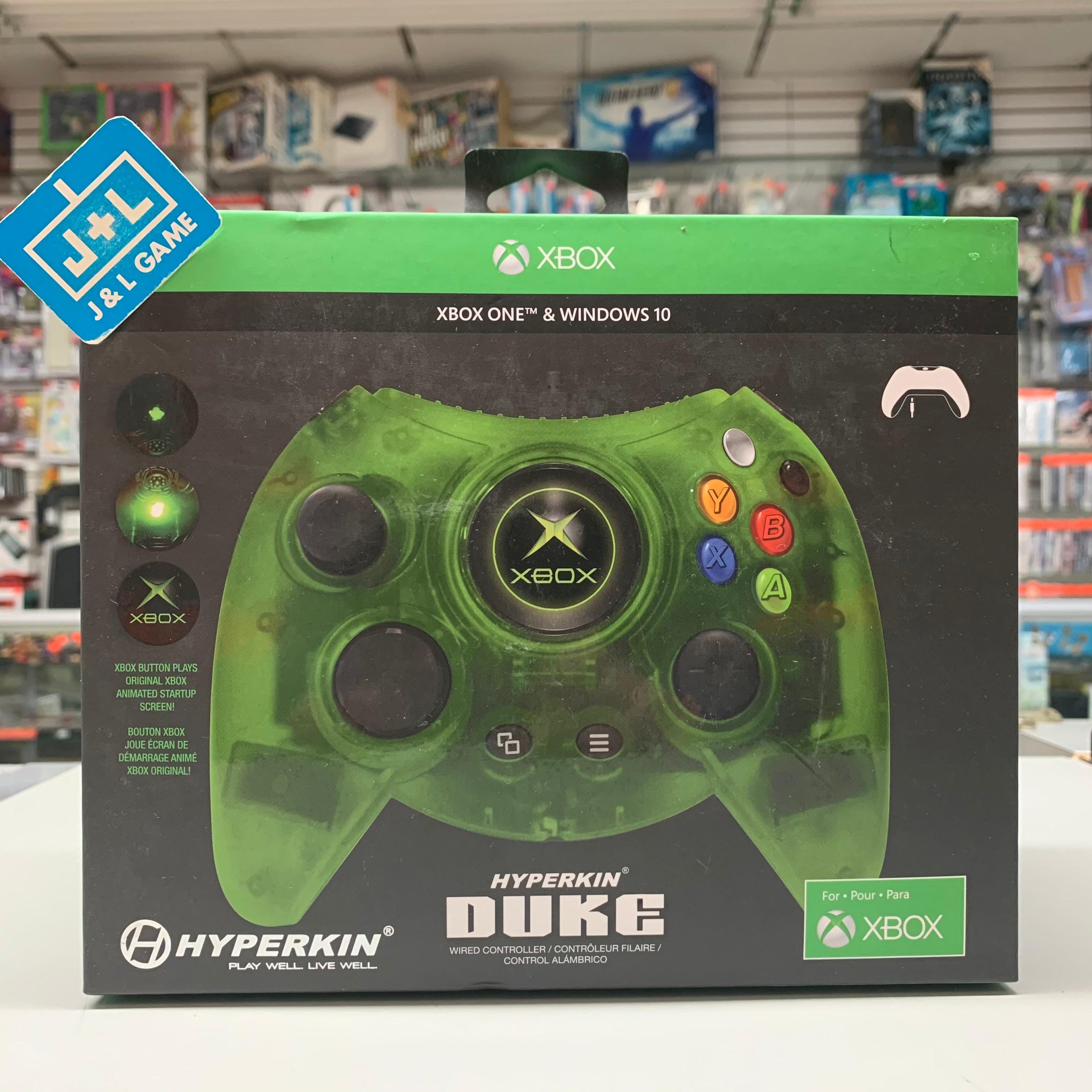Hyperkin Duke Wired Controller for Xbox One/ Windows 10 PC (Green Limited Edition) - Xbox One Video Games Hyperkin