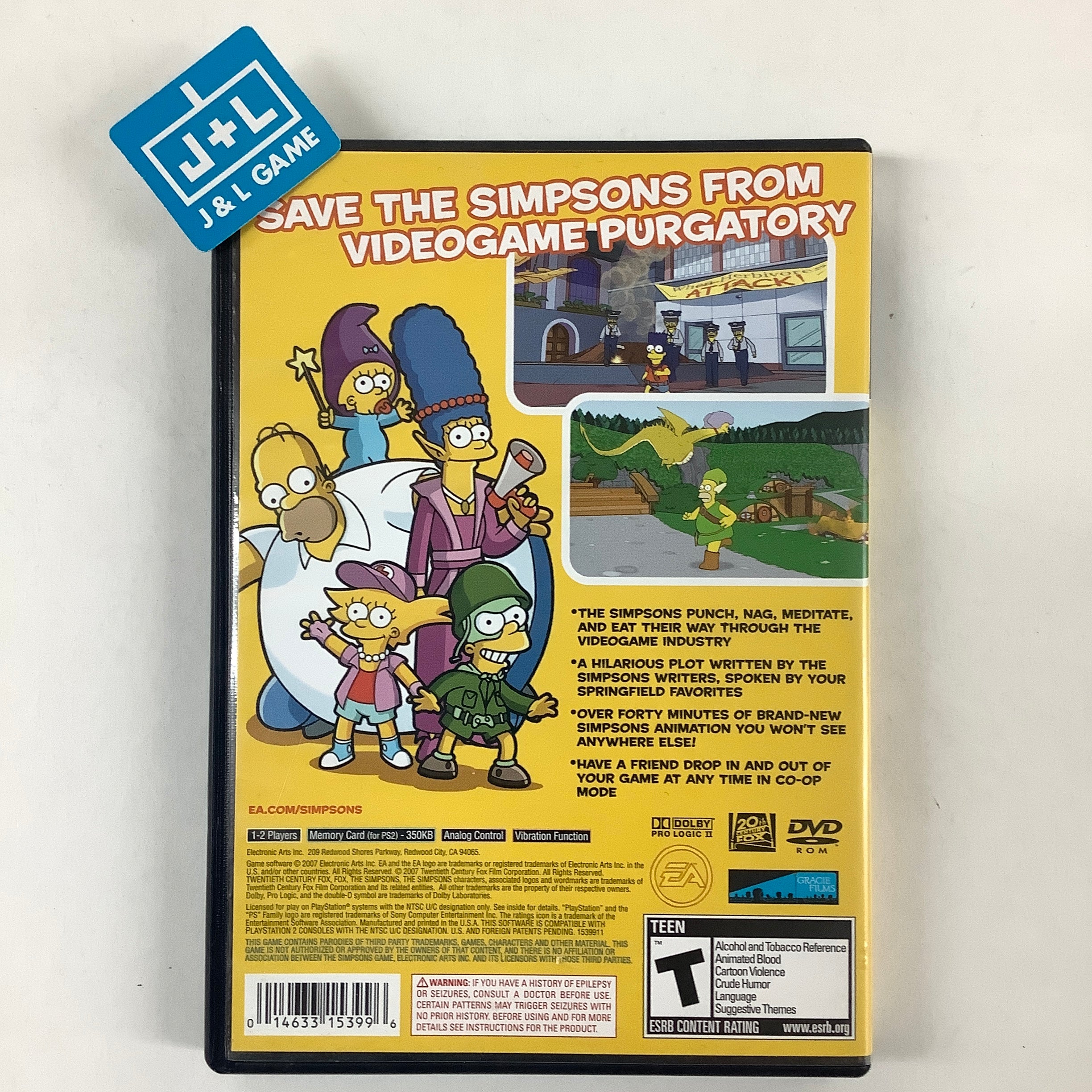 The Simpsons Game - (PS2) PlayStation 2 [Pre-Owned] Video Games EA Games   