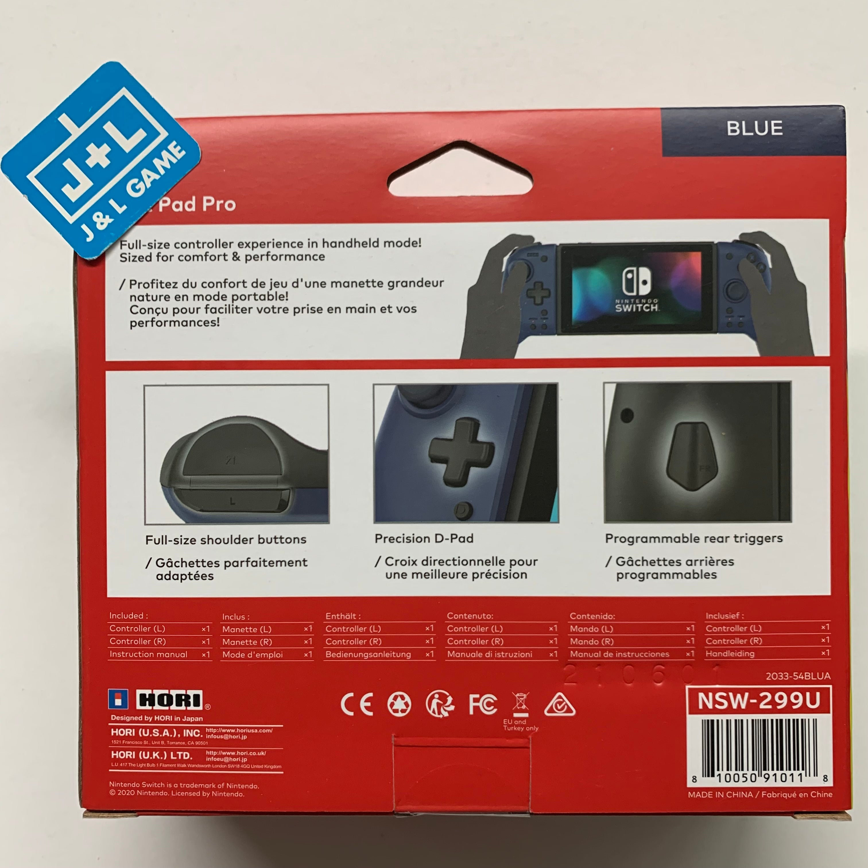 HORI Nintendo Switch Split Pad Pro (Midnight Blue) - (NSW) Nintendo Switch Accessories HORI   