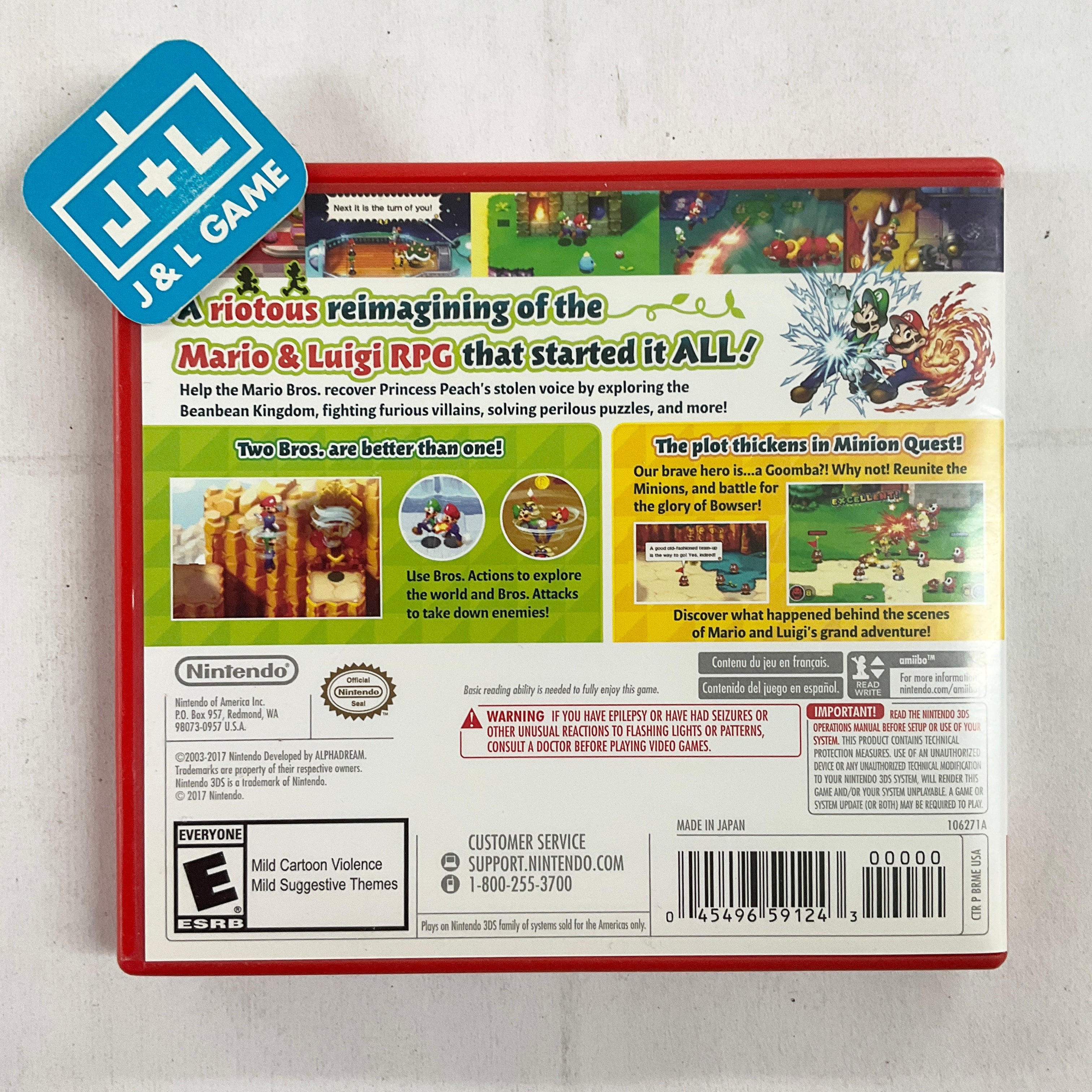 Mario & Luigi: Superstar Saga + Bowser's Minions - (3DS) Nintendo 3DS [Pre-Owned] Video Games Nintendo   