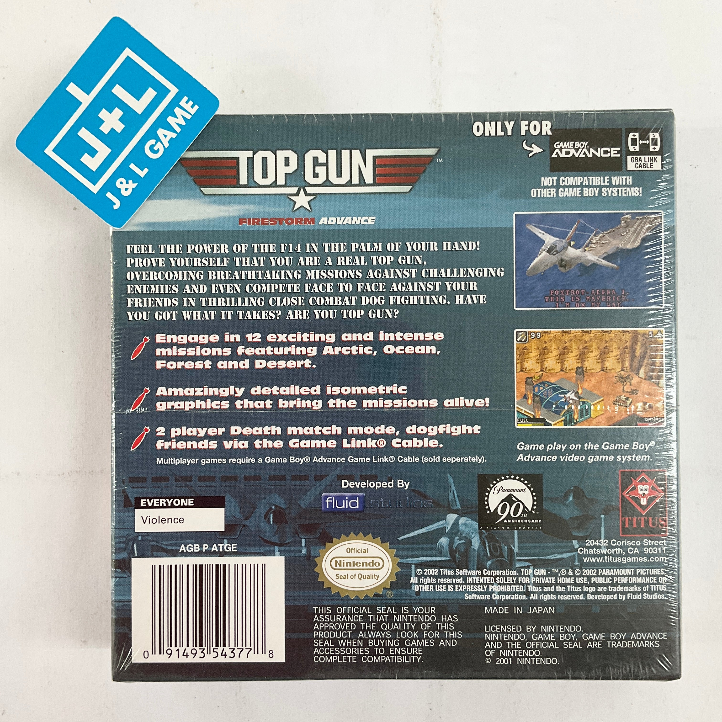 Top Gun: Firestorm Advance - (GBA) Game Boy Advance Video Games Titus Software   