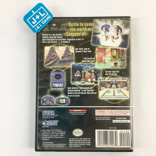 SONIC ADVENTURE 2 BATTLE GameCube Nintendo For JP System 1734 gc