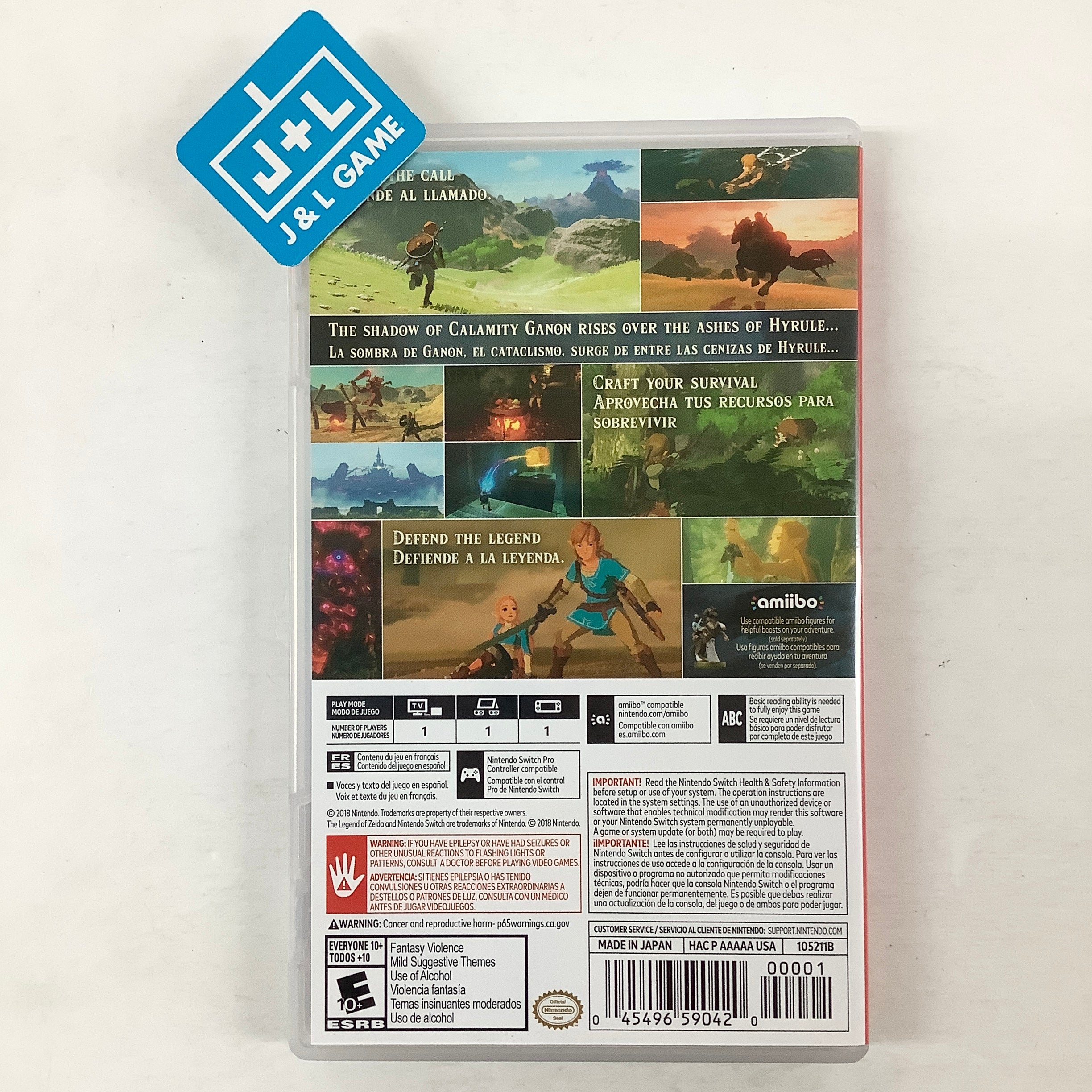 The Legend of Zelda: Breath of the Wild - (NSW) Nintendo Switch [Pre-Owned] Video Games Nintendo   