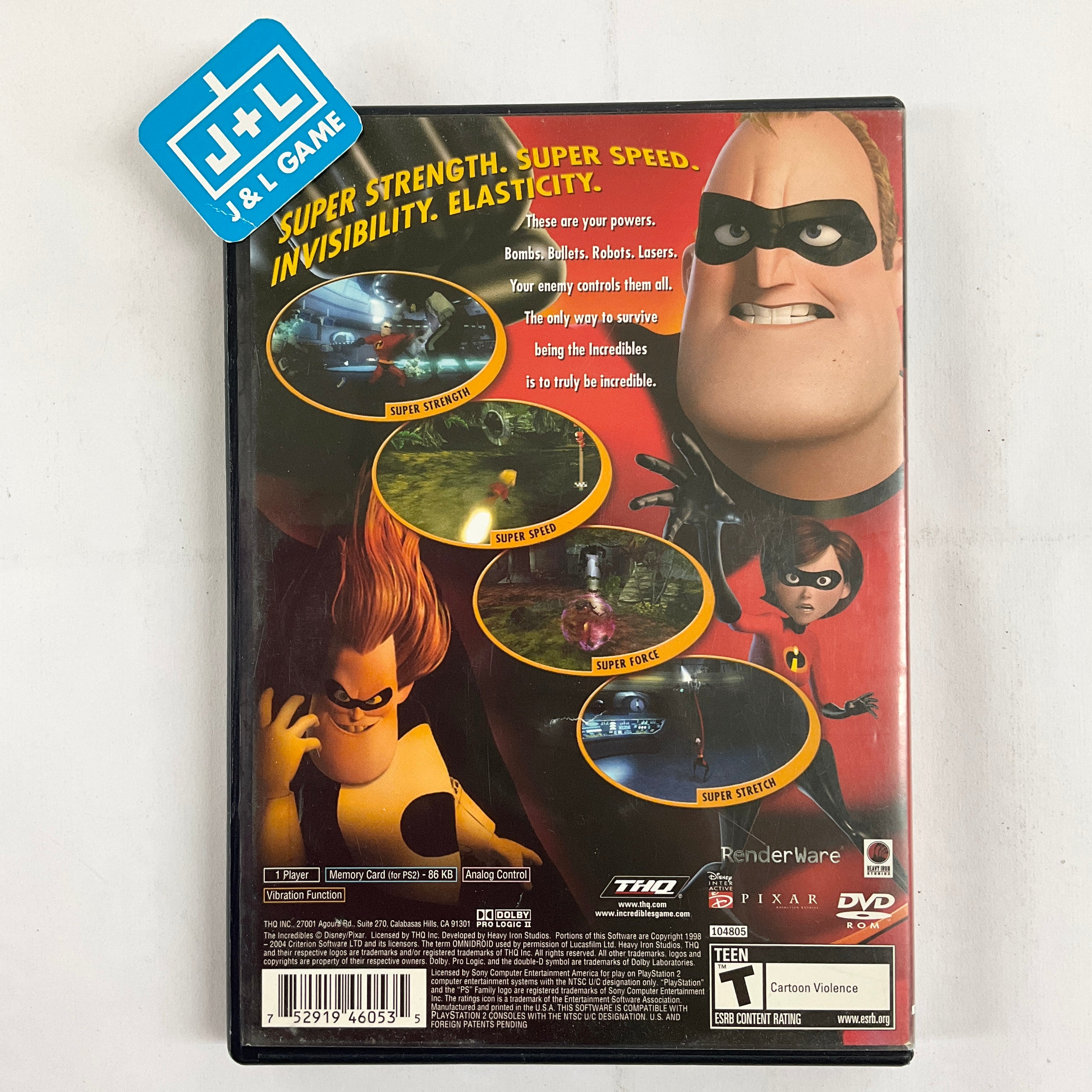 The Incredibles - (PS2) PlayStation 2 [Pre-Owned] Video Games THQ   
