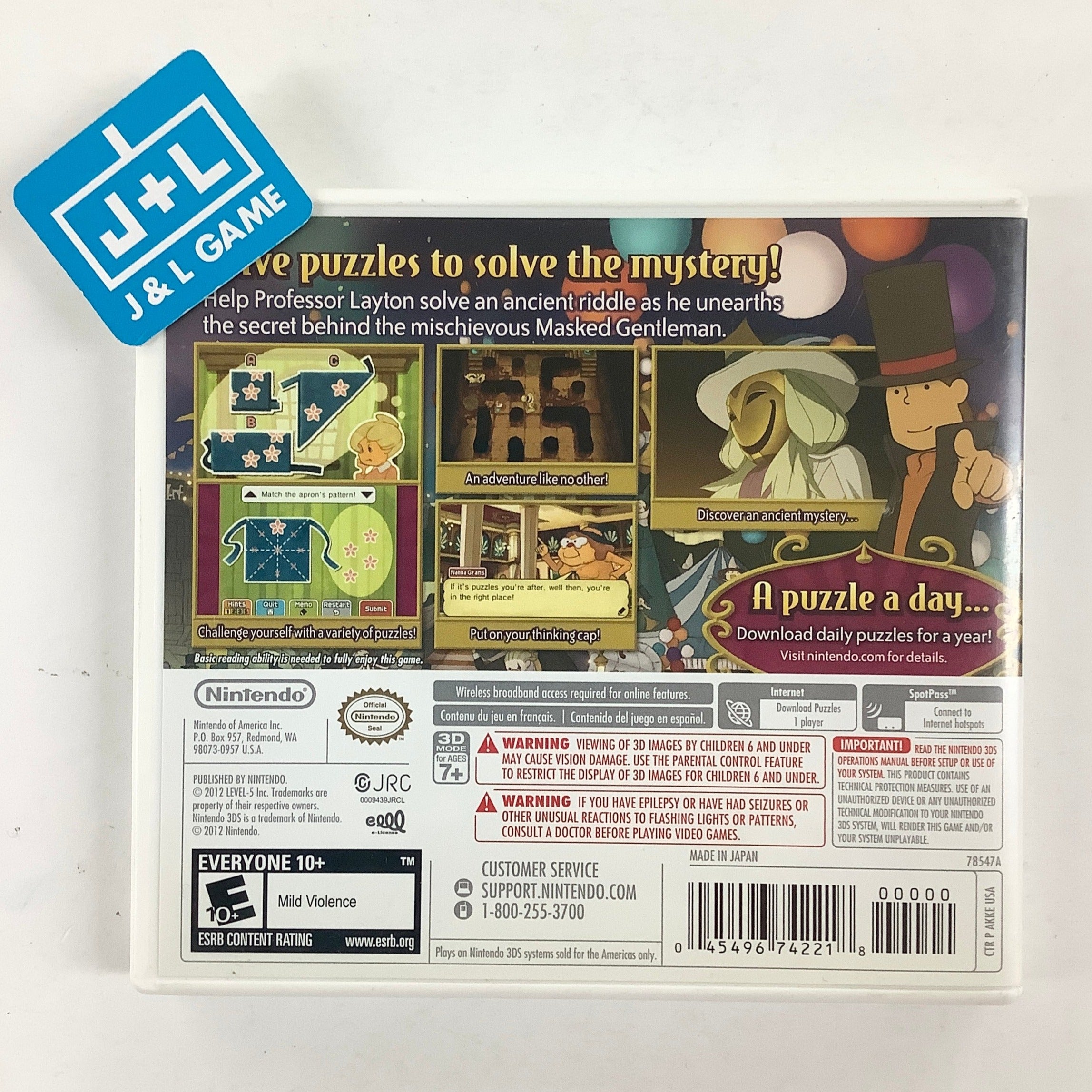 Professor Layton and the Miracle Mask - Nintendo 3DS [Pre-Owned] Video Games Nintendo   