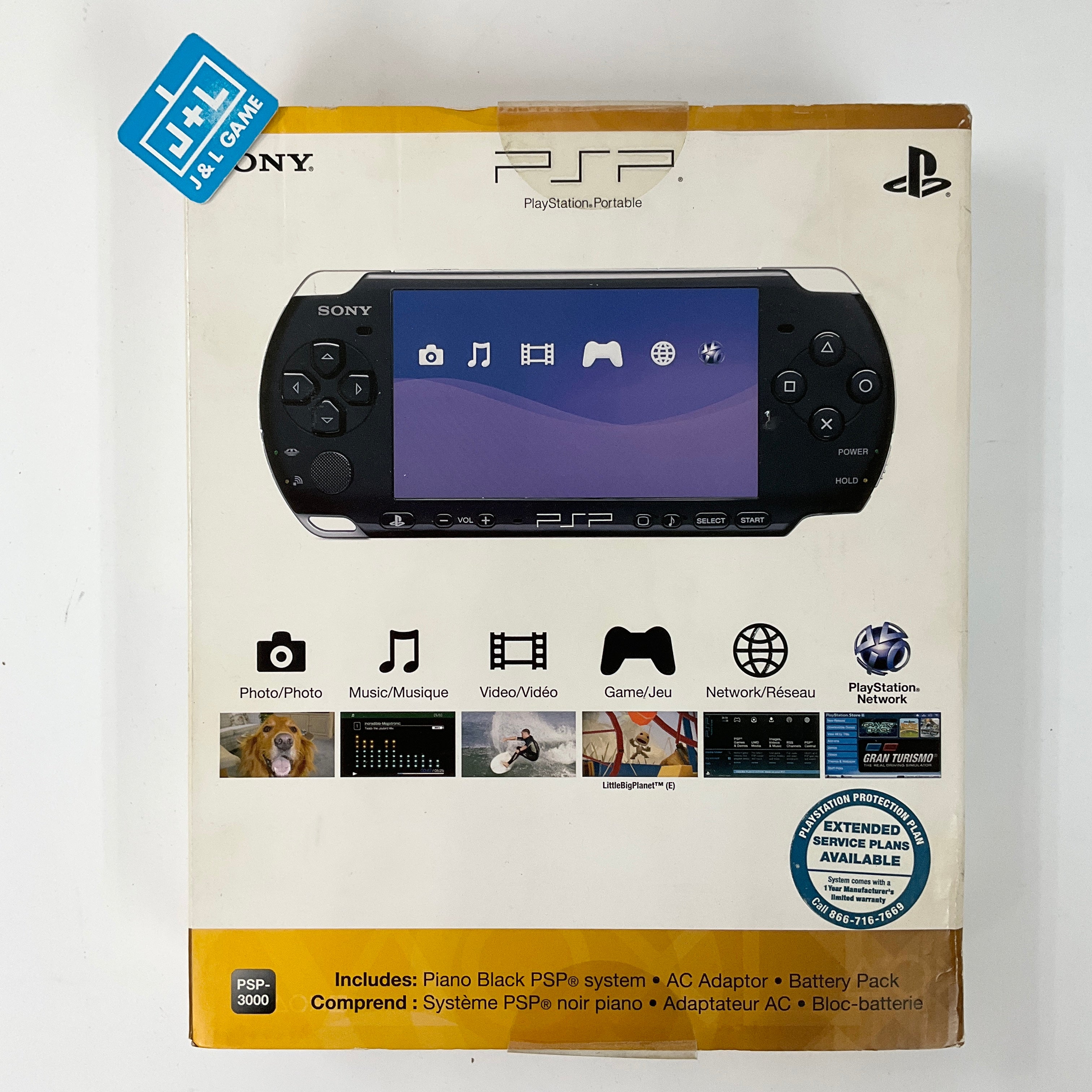 Sony PlayStation Portable 3000 Console (Piano Black) - Sony PSP Video Games Sony   