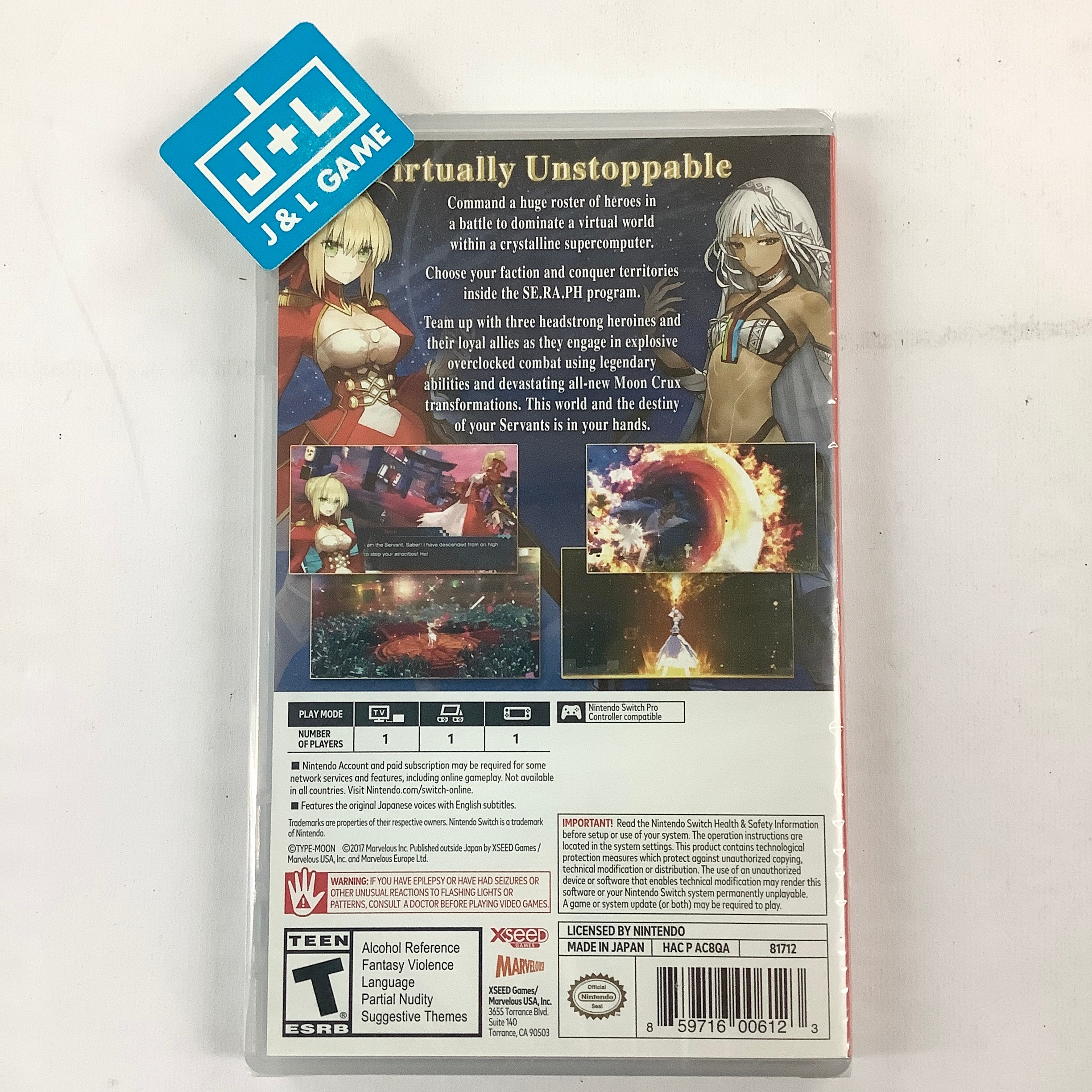 Fate/Extella: The Umbral Star - (NSW) Nintendo Switch Video Games XSEED Games   