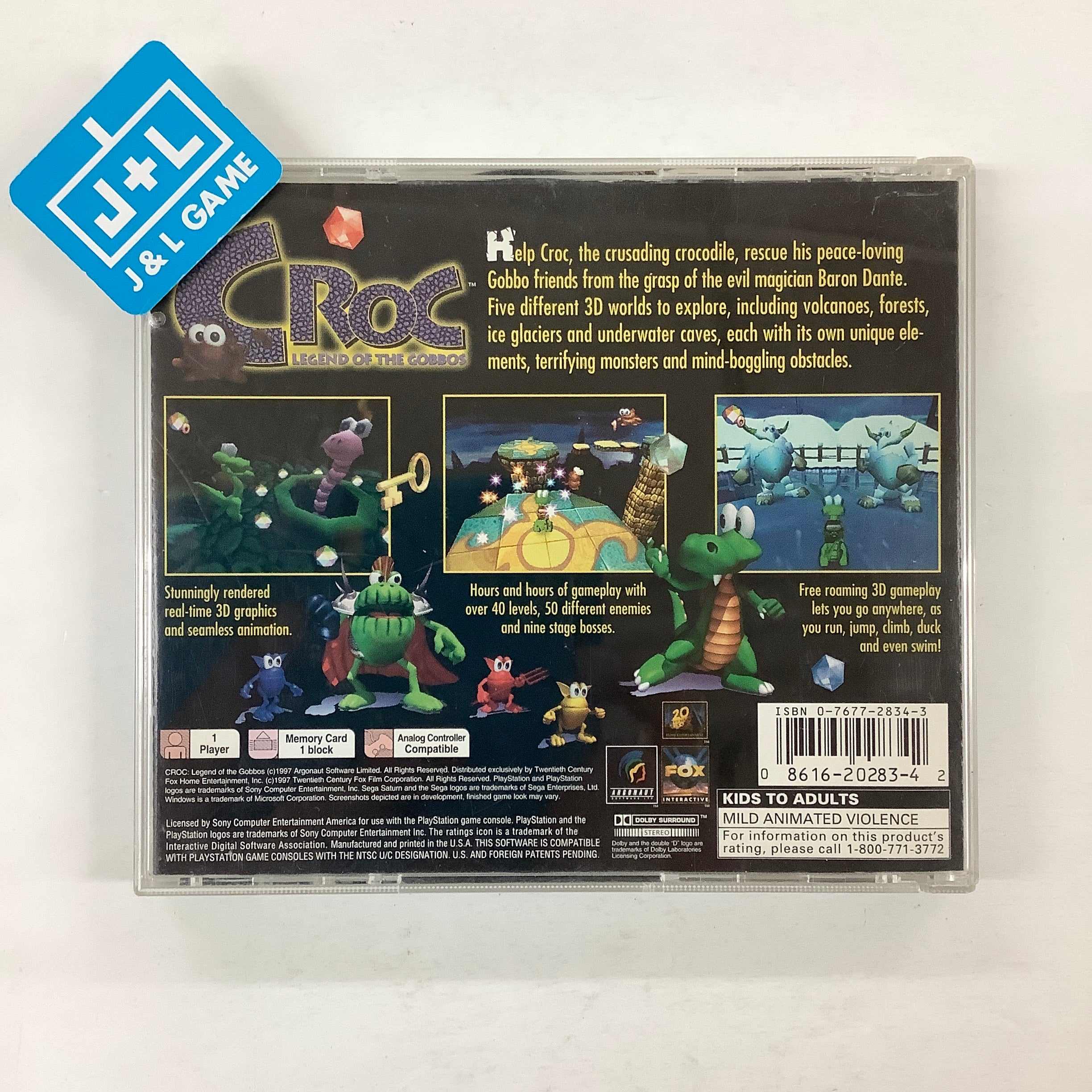 Croc: Legend of the Gobbos - (PS1) PlayStation 1 [Pre-Owned] Video Games Fox Interactive   
