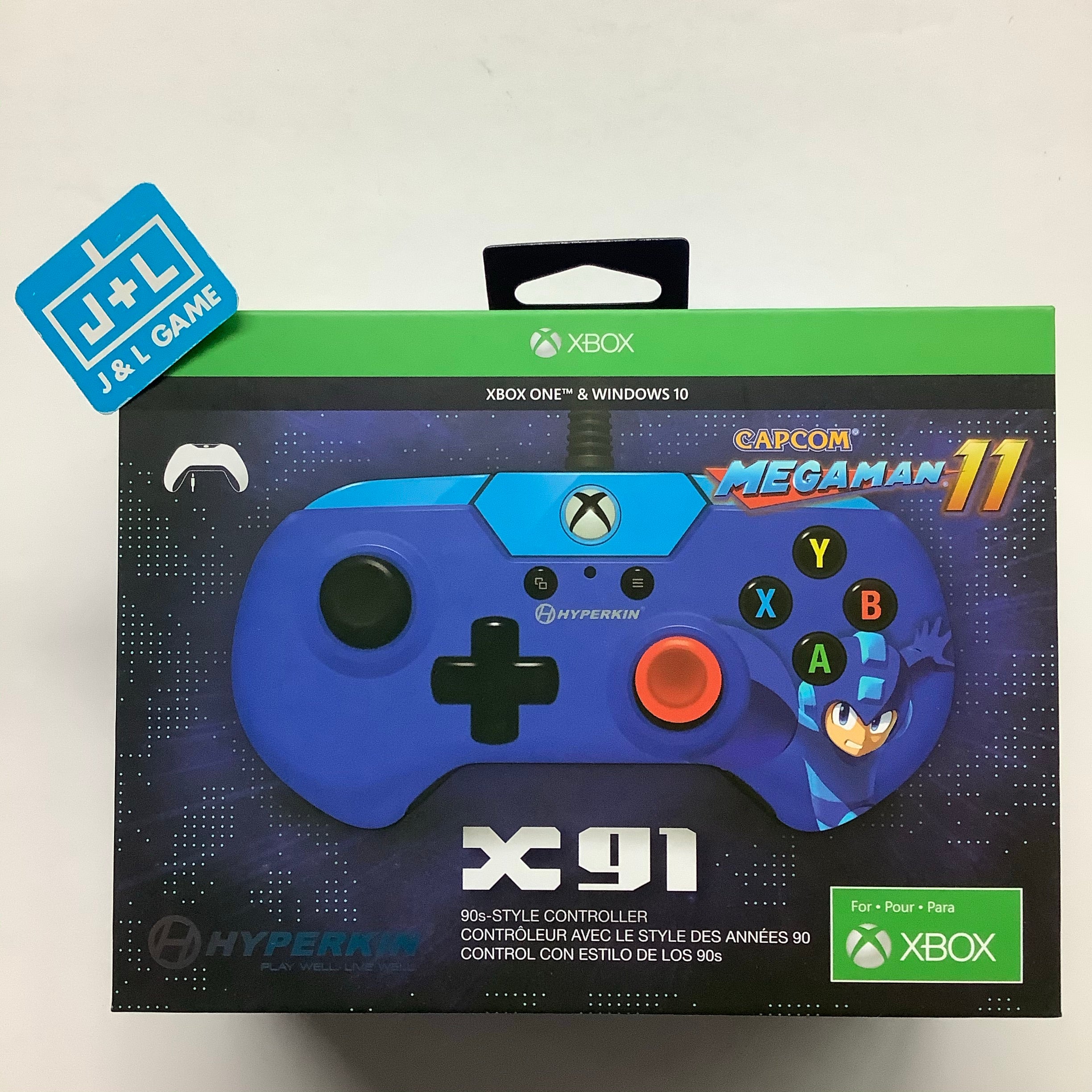 Hyperkin X91 Wired Controller for Xbox One/ Windows 10 PC (Mega Man 11 Limited Edition) - Officially Licensed By Capcom - (XB1) Xbox One Accessories Hyperkin
