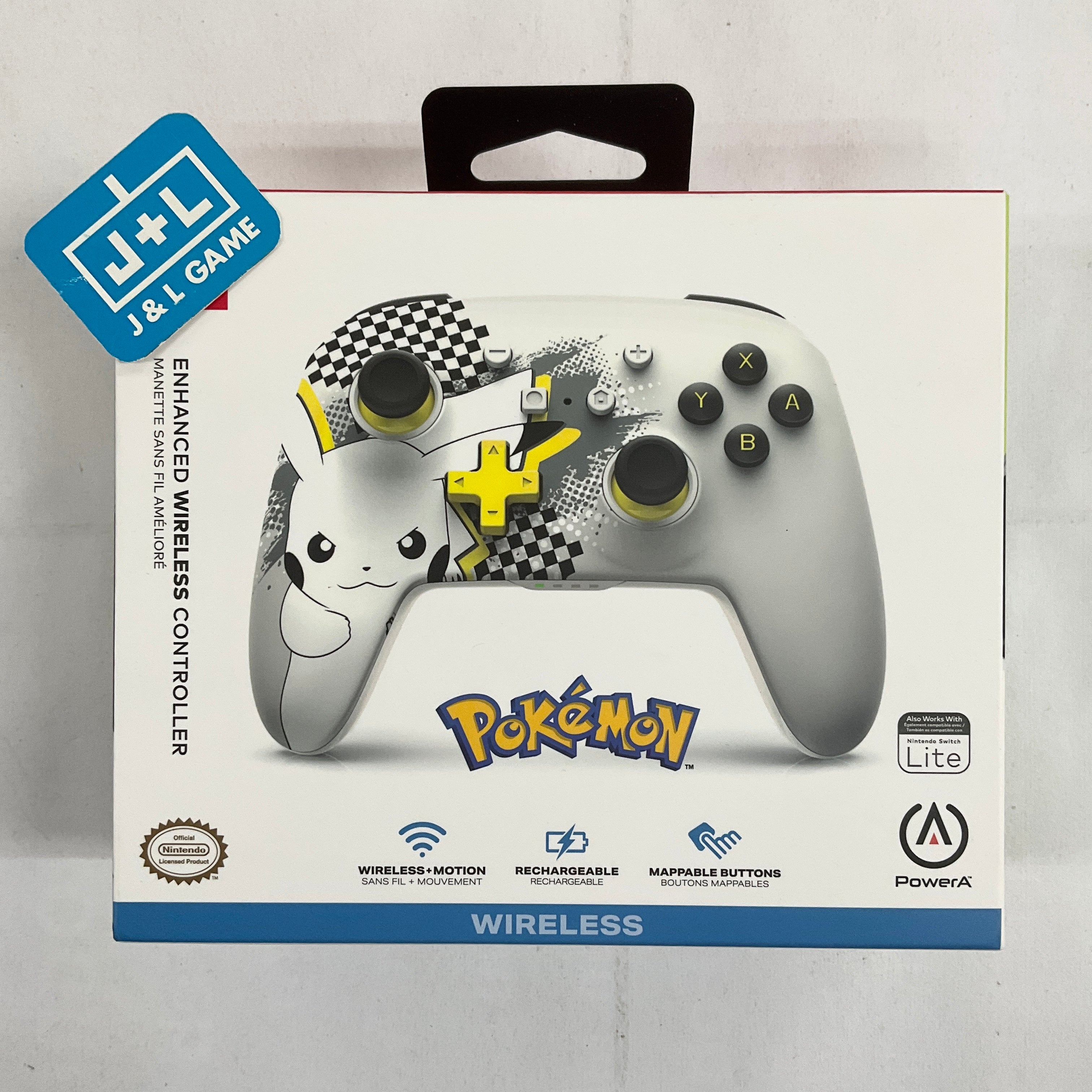 PowerA Enhanced Wireless Controller (Gray Pikachu) - (NSW) Nintendo Switch Accessories PowerA
