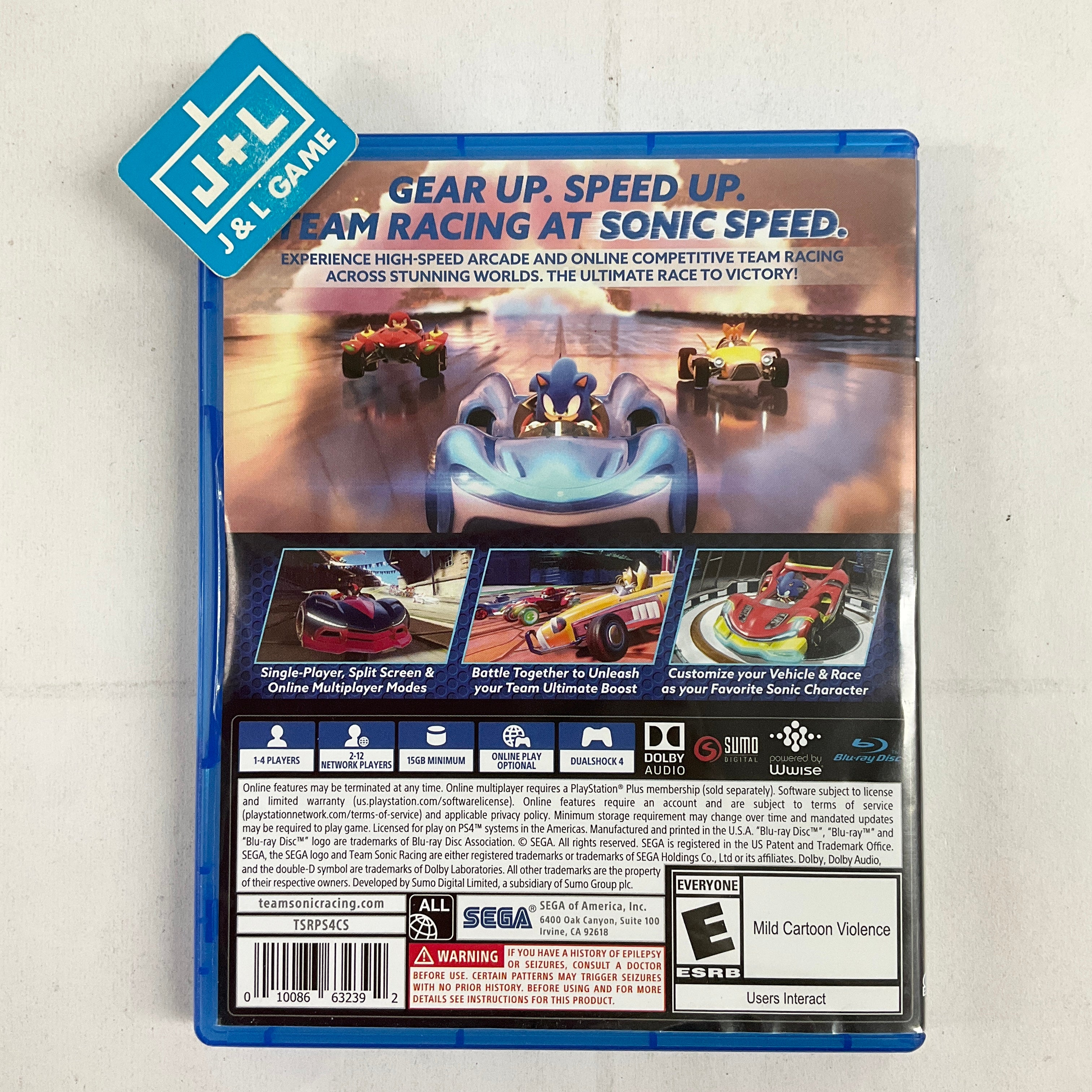 Team Sonic Racing - (PS4) PlayStation 4 [Pre-Owned] Video Games Sega   