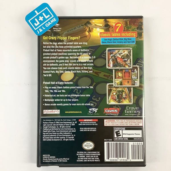 Pinball Hall of Fame The Gottlieb Collection (GC) GameCube [PreOwn