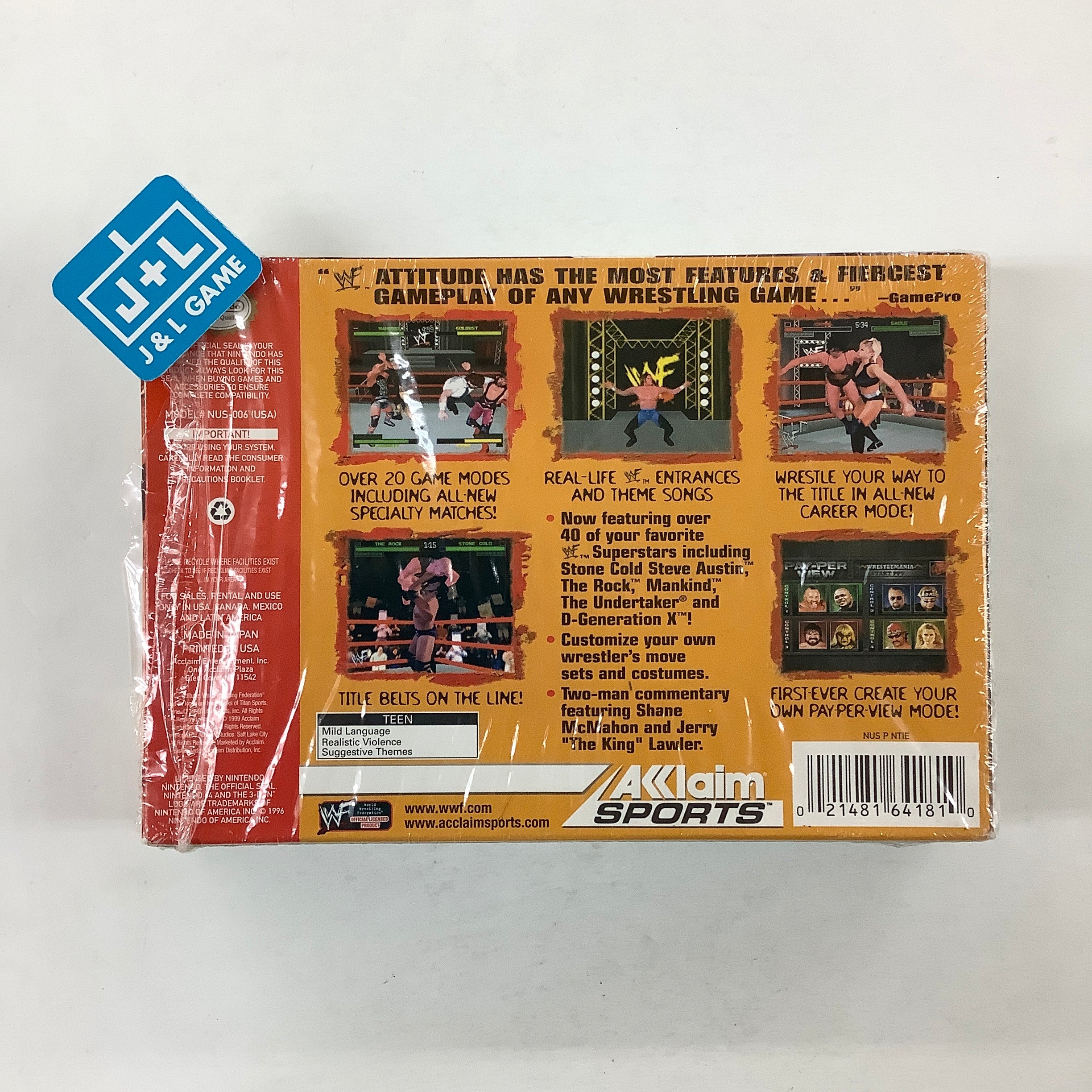 WWF Attitude - (N64) Nintendo 64 [Pre-Owned] Video Games Acclaim   